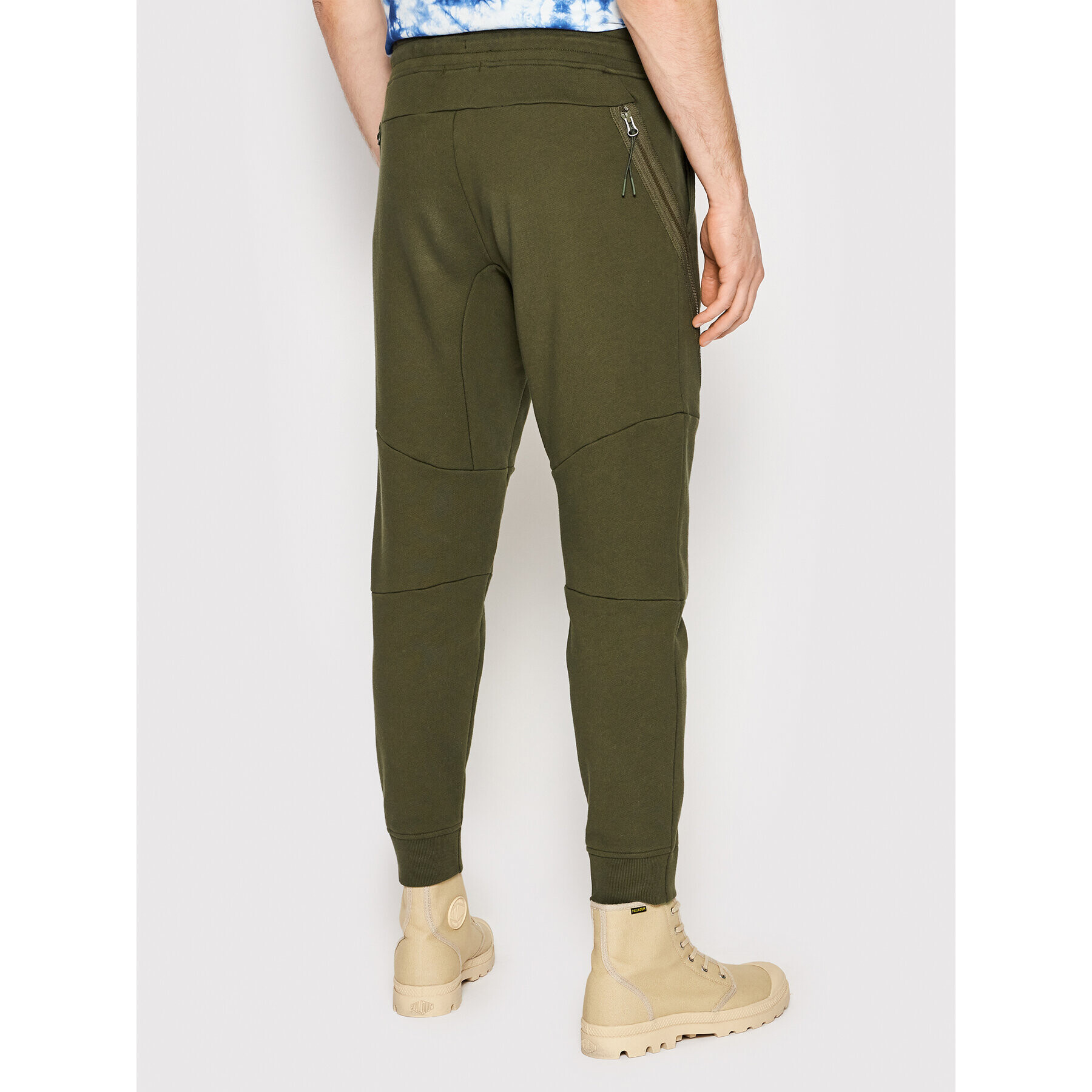 C.P. Company Долнище анцуг Diagonal Raised 12CMSP084A 005086W Зелен Regular Fit - Pepit.bg