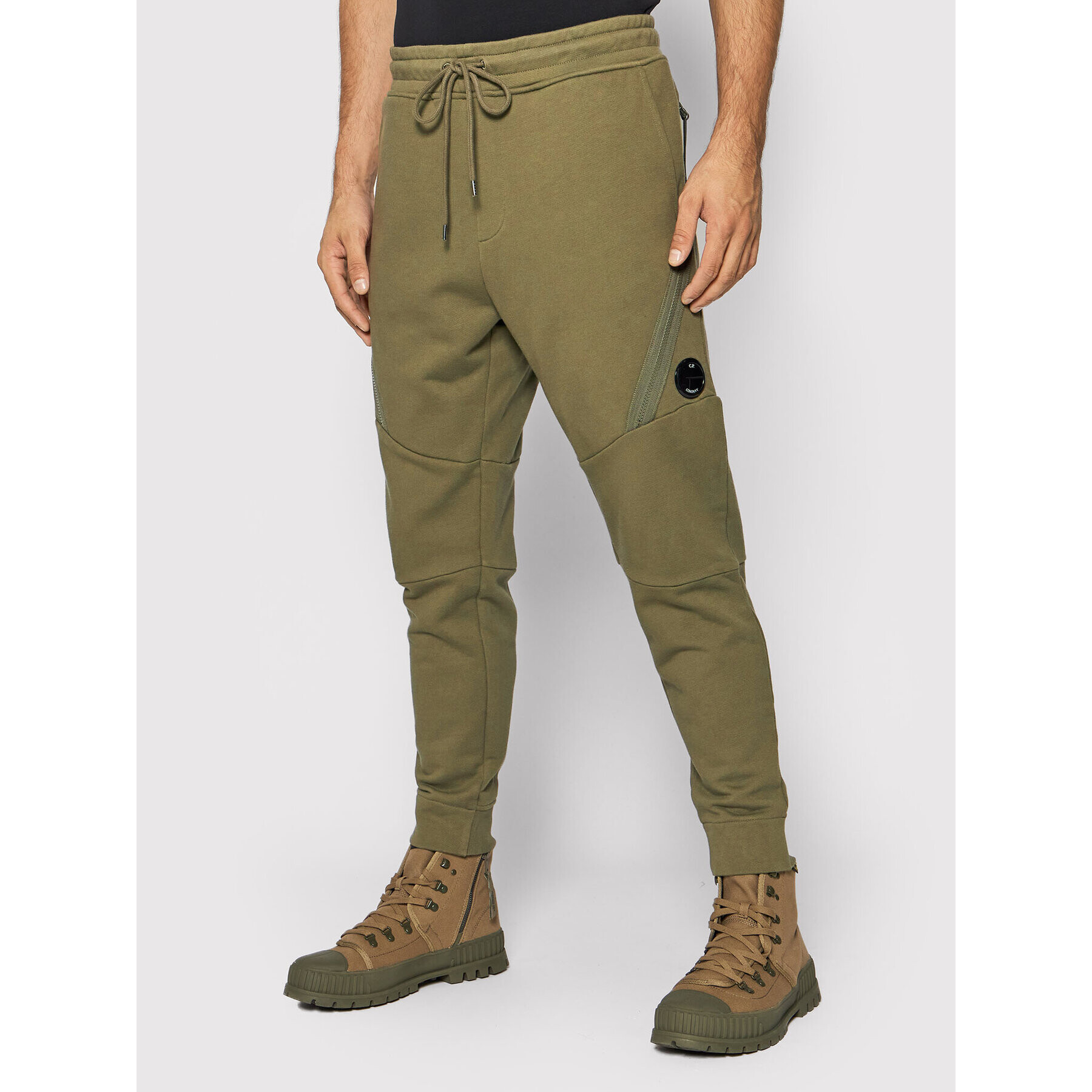 C.P. Company Долнище анцуг Diagonal Raised 11CMSP061A 005086W Зелен Regular Fit - Pepit.bg