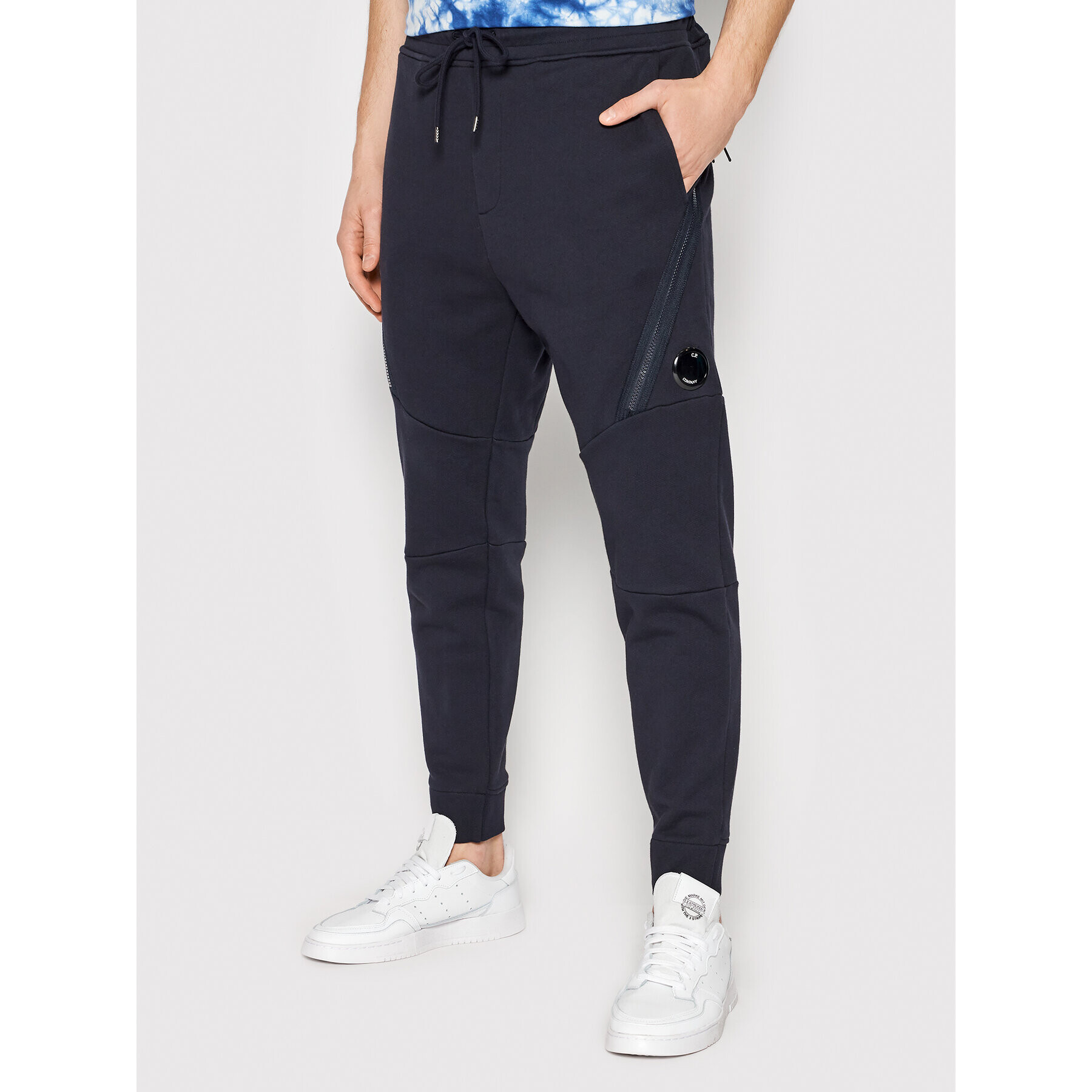 C.P. Company Долнище анцуг Diagonal Raised 12CMSP084A 005086W Тъмносин Regular Fit - Pepit.bg