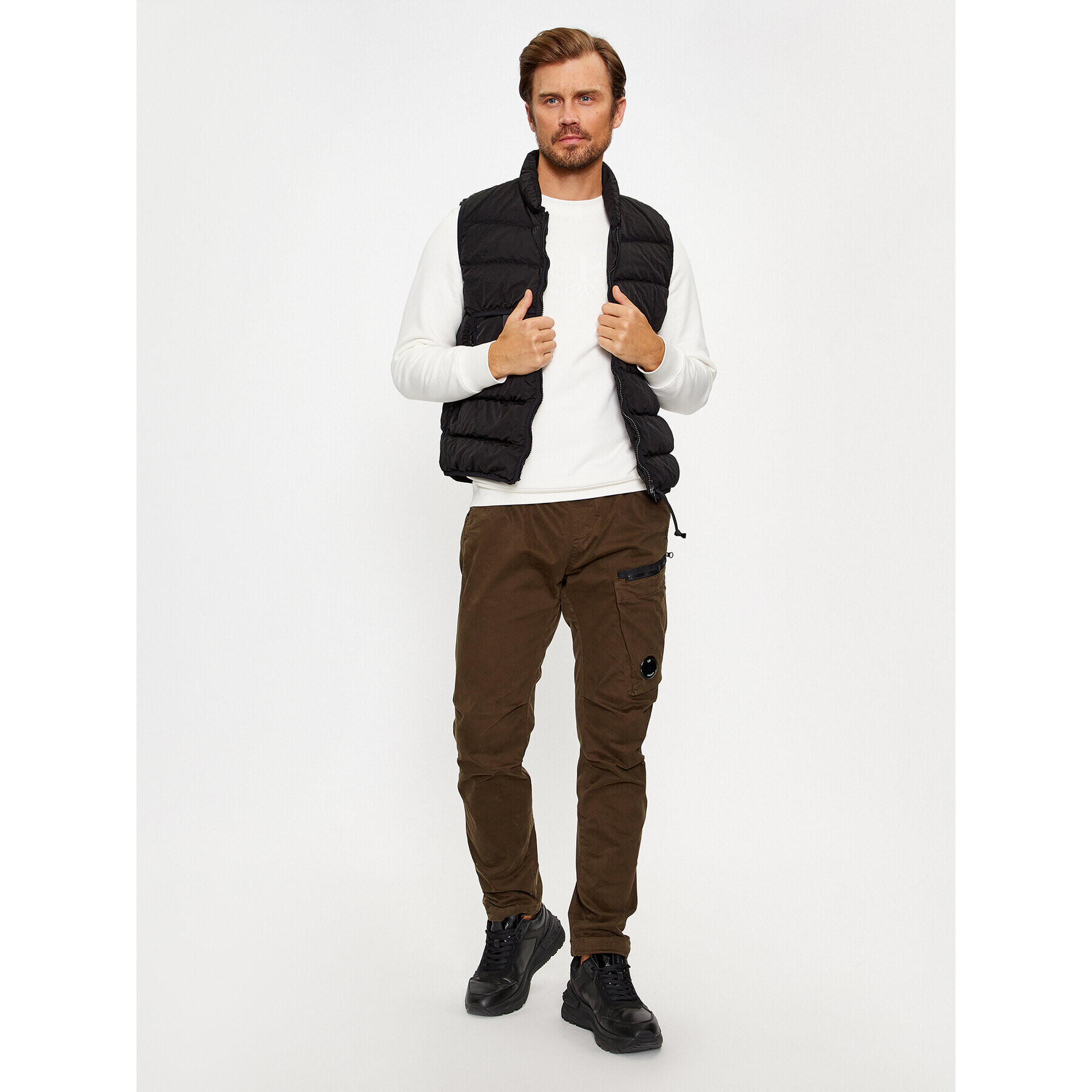 C.P. Company Елек Down Vest 15CMOW030A 006369G Черен Regular Fit - Pepit.bg