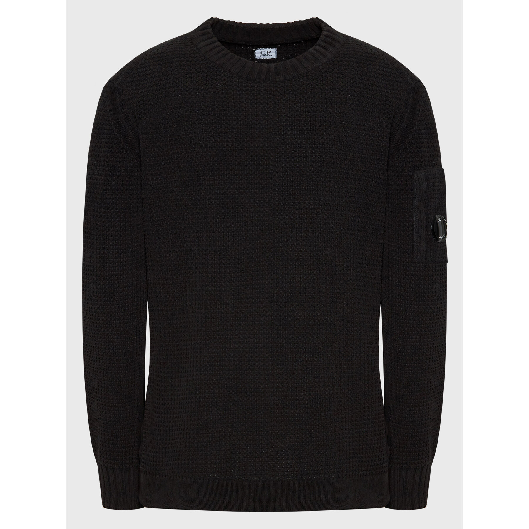 C.P. Company Пуловер Chenille 13CMKN016A 005558G Черен Regular Fit - Pepit.bg