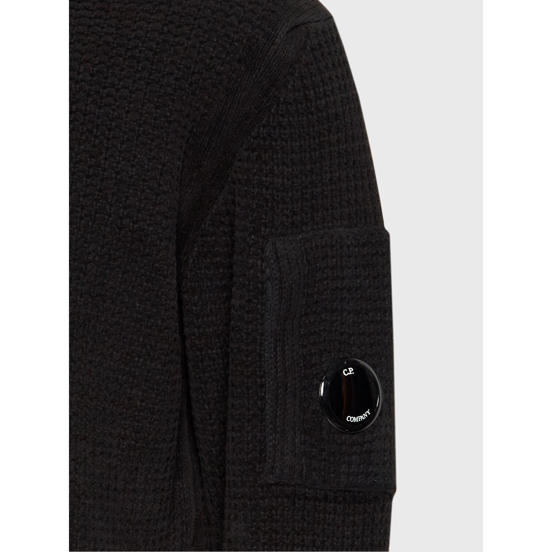 C.P. Company Пуловер Chenille 13CMKN016A 005558G Черен Regular Fit - Pepit.bg