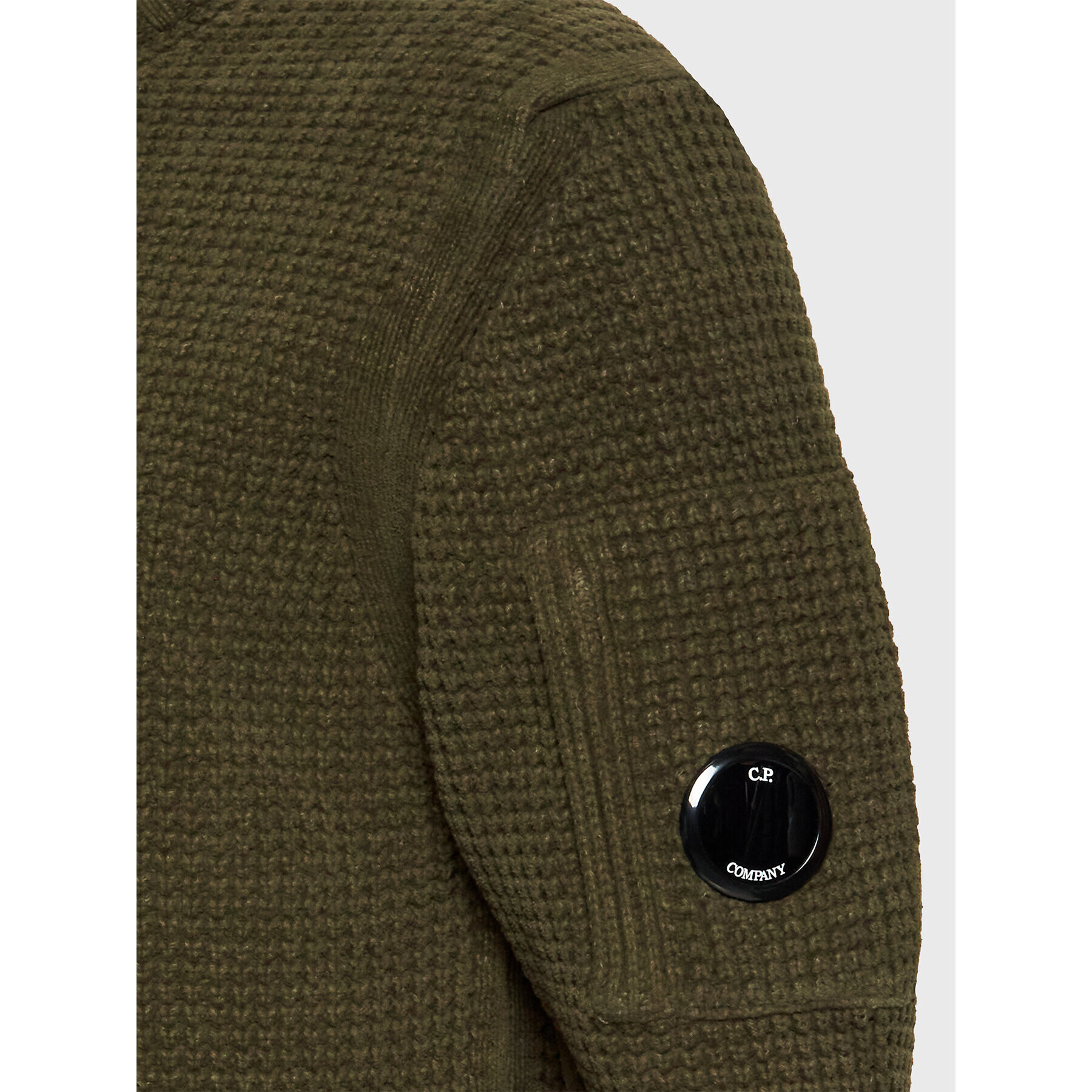 C.P. Company Пуловер Chenille 13CMKN016A 005558G Зелен Regular Fit - Pepit.bg