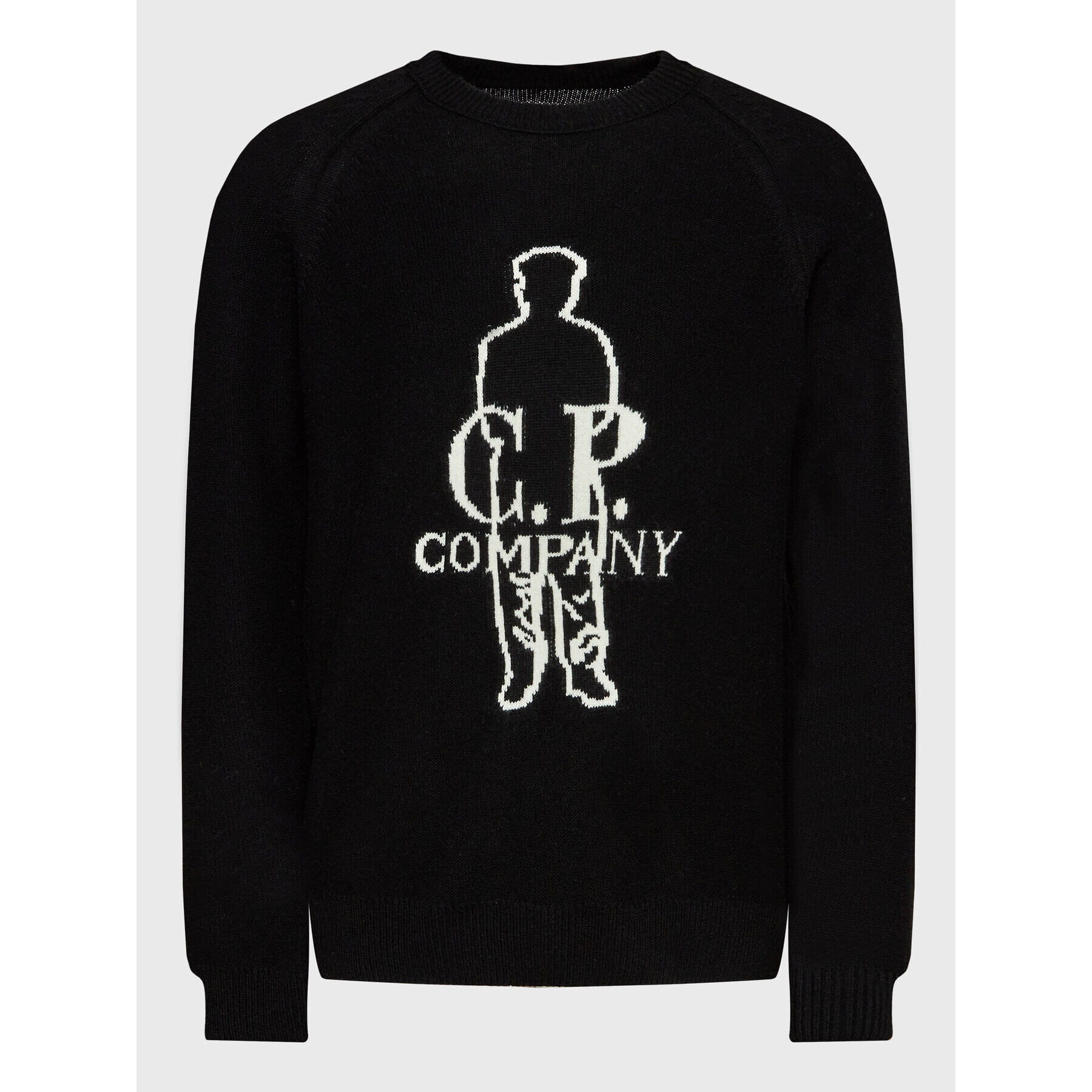 C.P. Company Пуловер Jacquard 13CMKN331A 005504J Черен Regular Fit - Pepit.bg