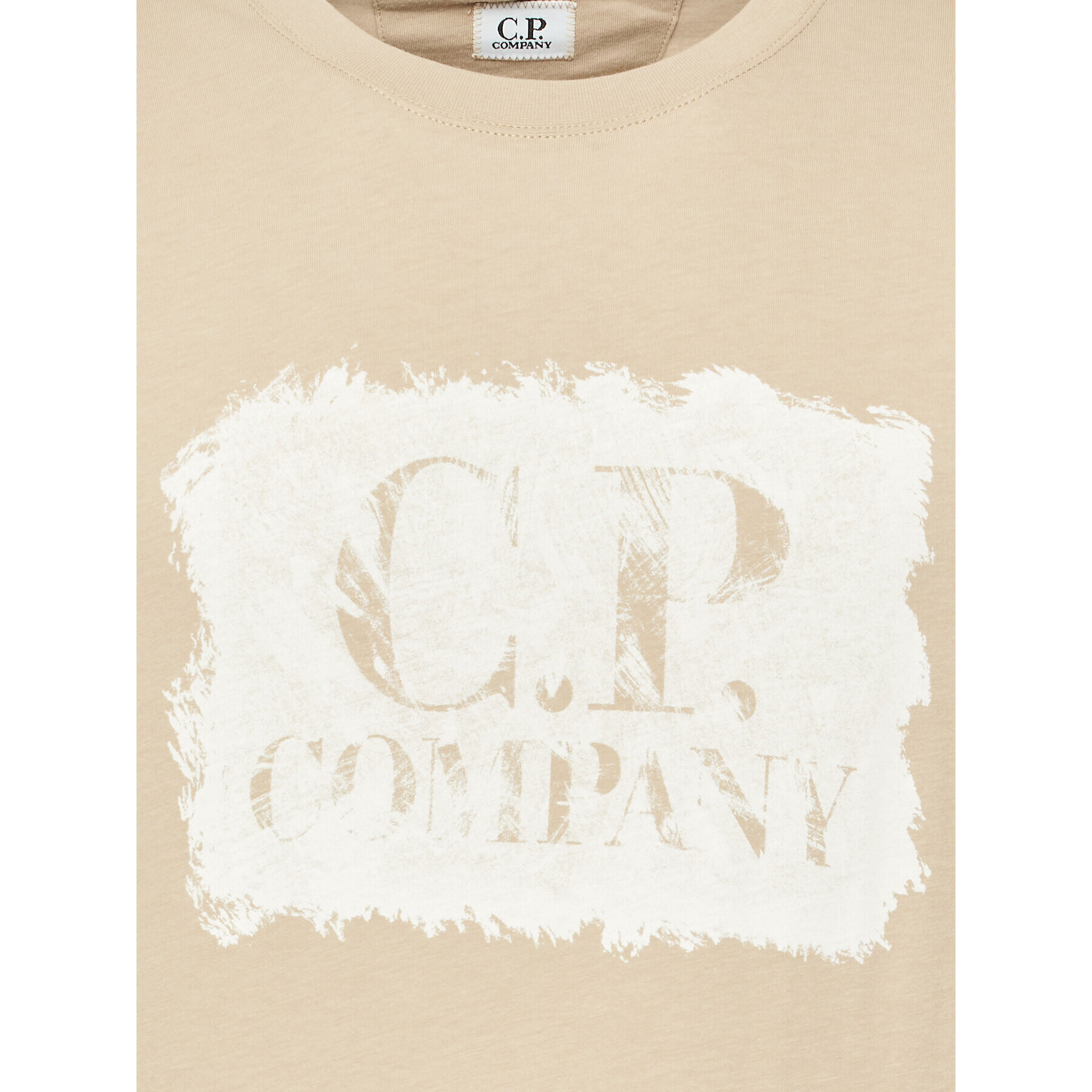 C.P. Company Тишърт 14CMTS192A 006011W Бежов Regular Fit - Pepit.bg