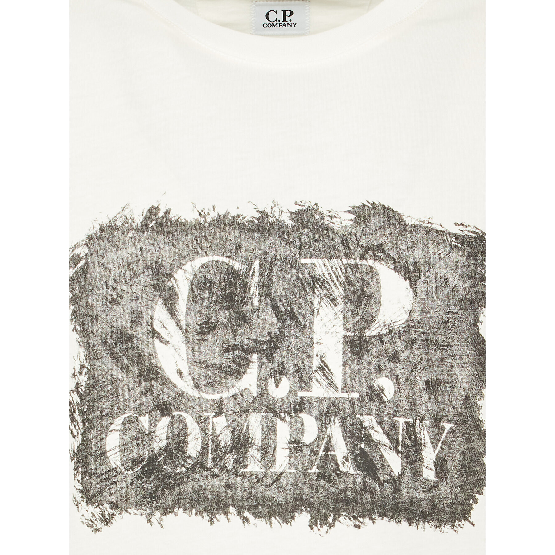 C.P. Company Тишърт 14CMTS192A 006011W Бял Regular Fit - Pepit.bg