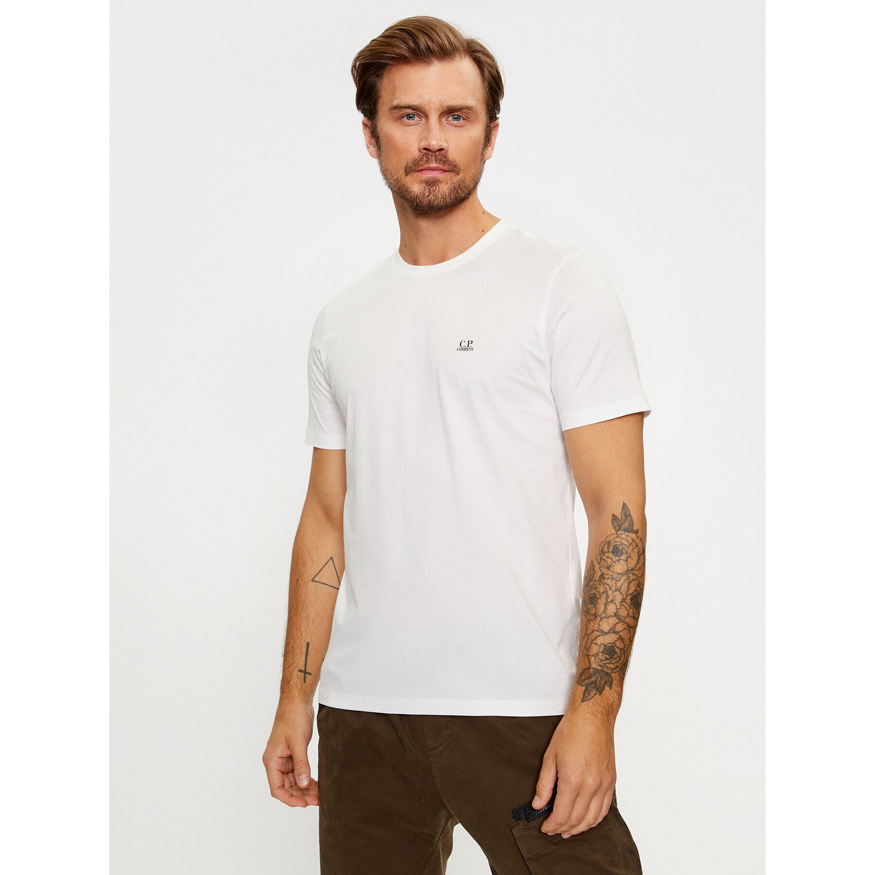 C.P. Company Тишърт 15CMTS044A 005100W Екрю Regular Fit - Pepit.bg