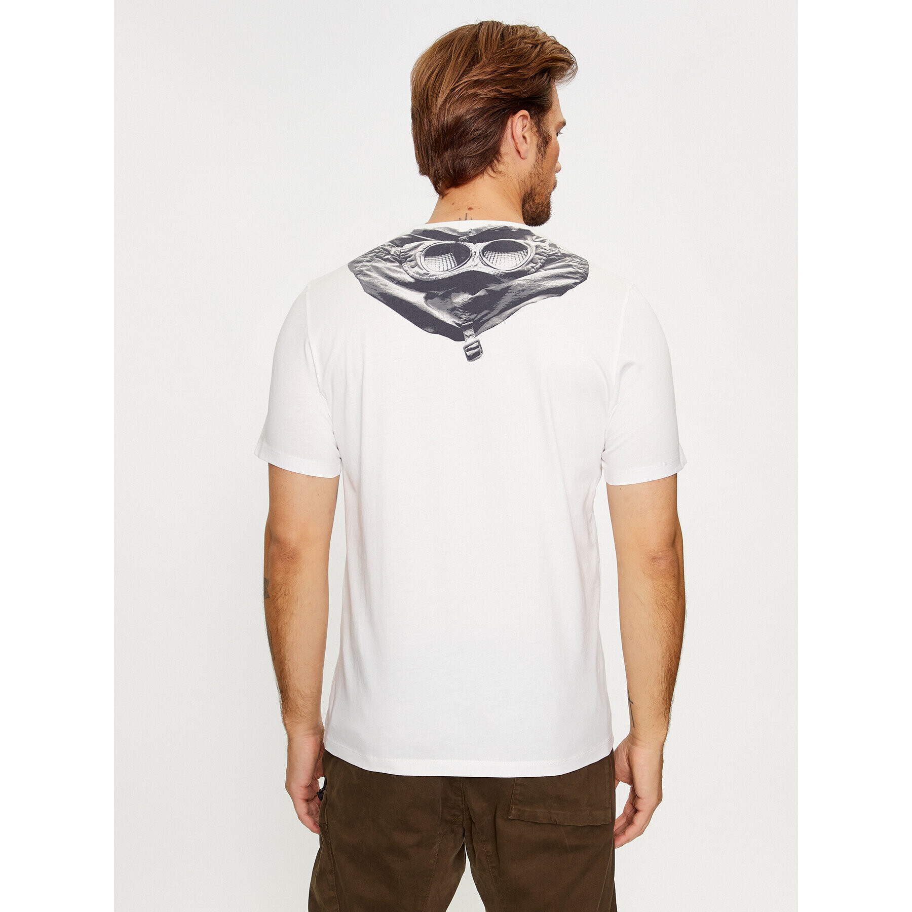 C.P. Company Тишърт 15CMTS044A 005100W Екрю Regular Fit - Pepit.bg