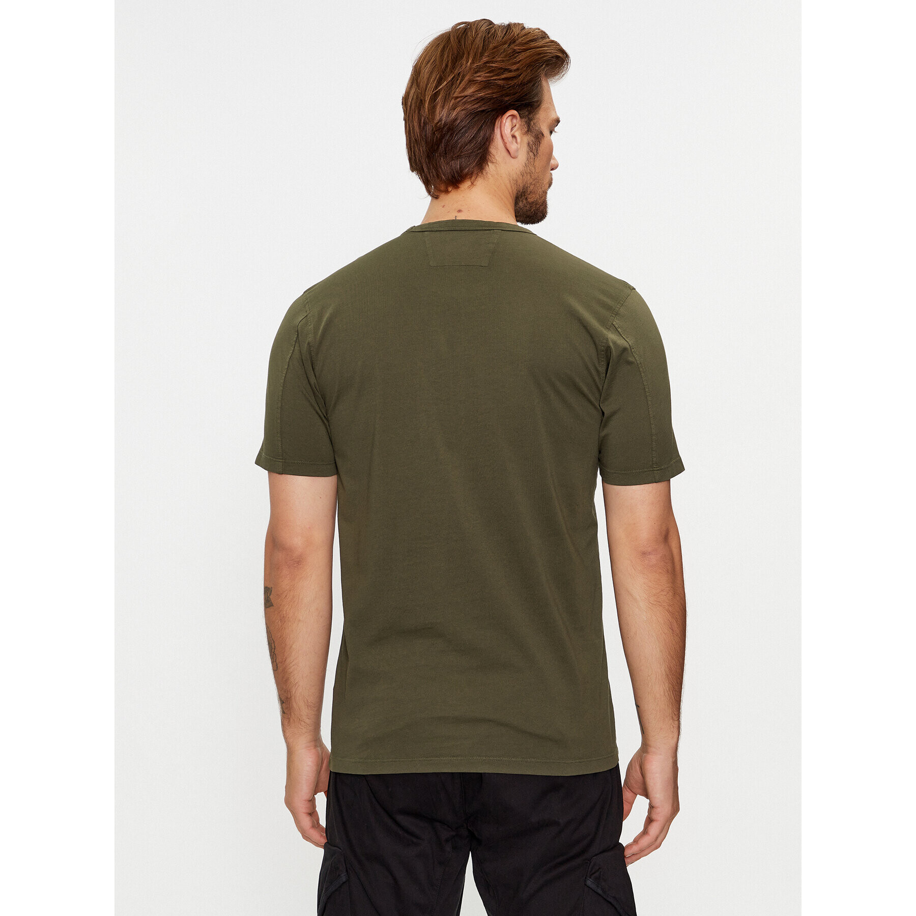 C.P. Company Тишърт 15CMTS107 A005431G Зелен Regular Fit - Pepit.bg