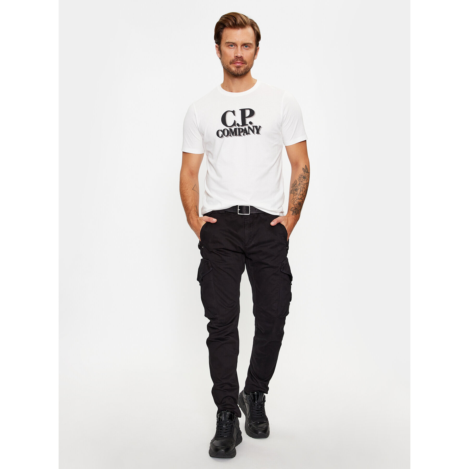 C.P. Company Тишърт 15CMTS238A 005100W Бял Regular Fit - Pepit.bg