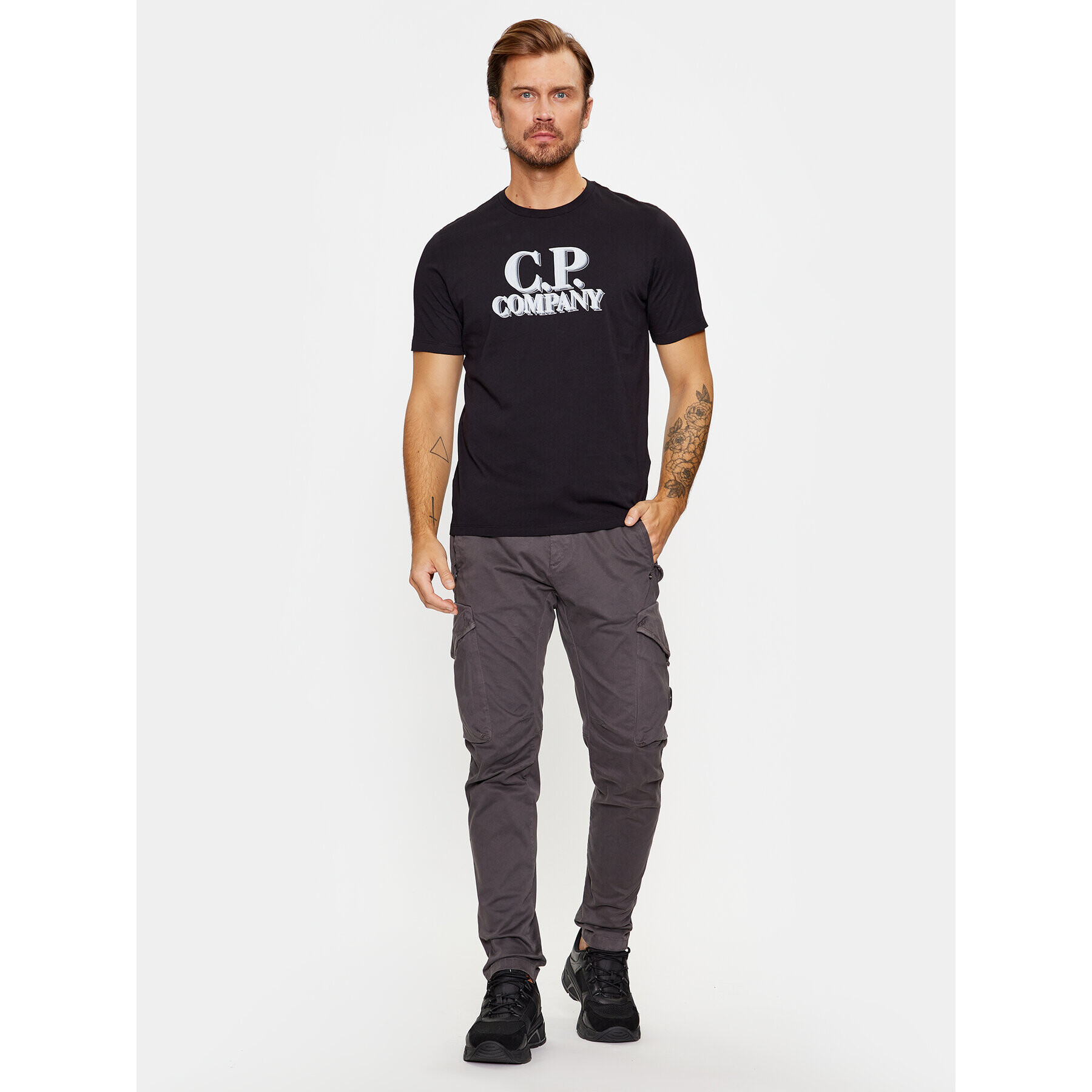 C.P. Company Тишърт 15CMTS238A 005100W Черен Regular Fit - Pepit.bg
