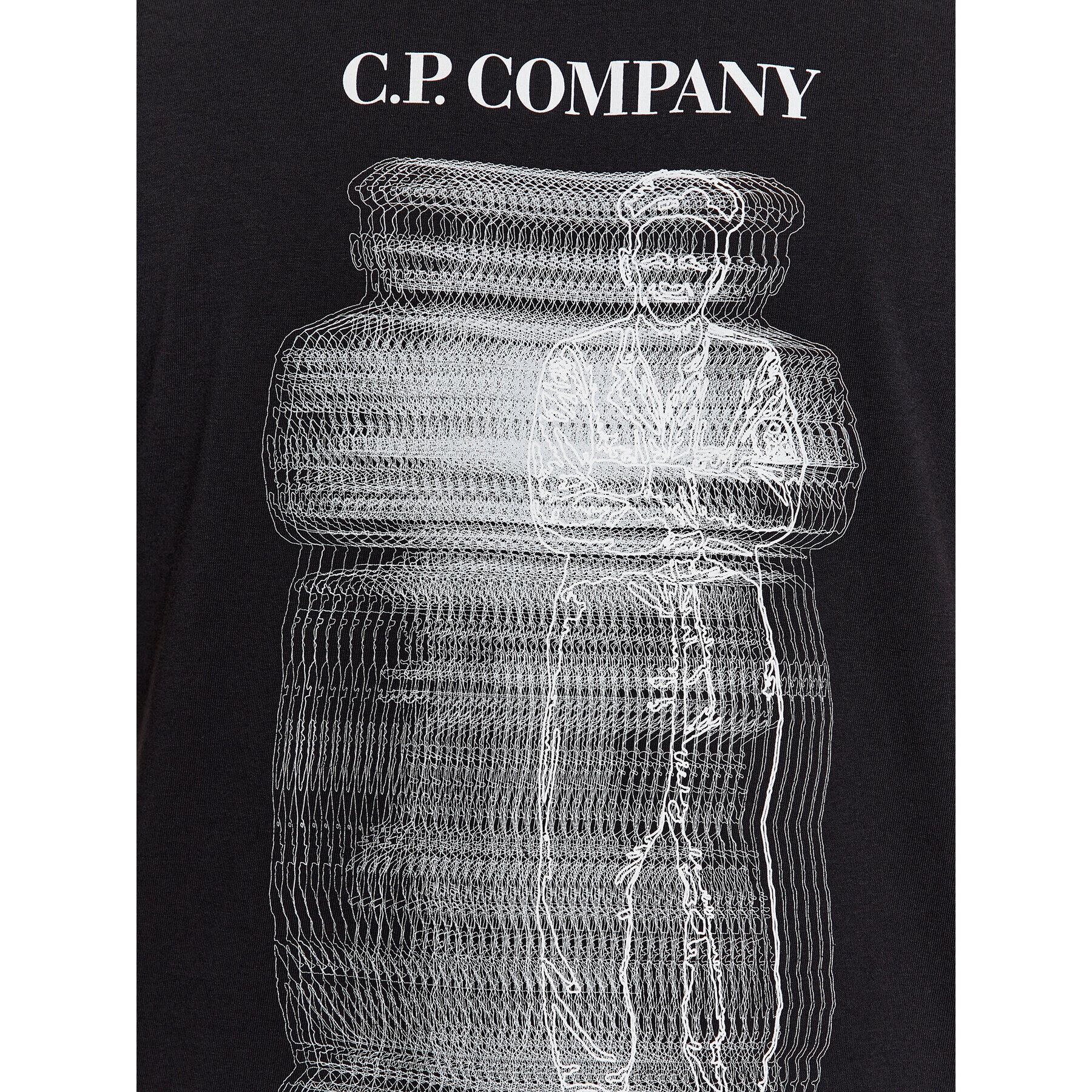 C.P. Company Тишърт 15CMTS242A 006586W Черен Regular Fit - Pepit.bg