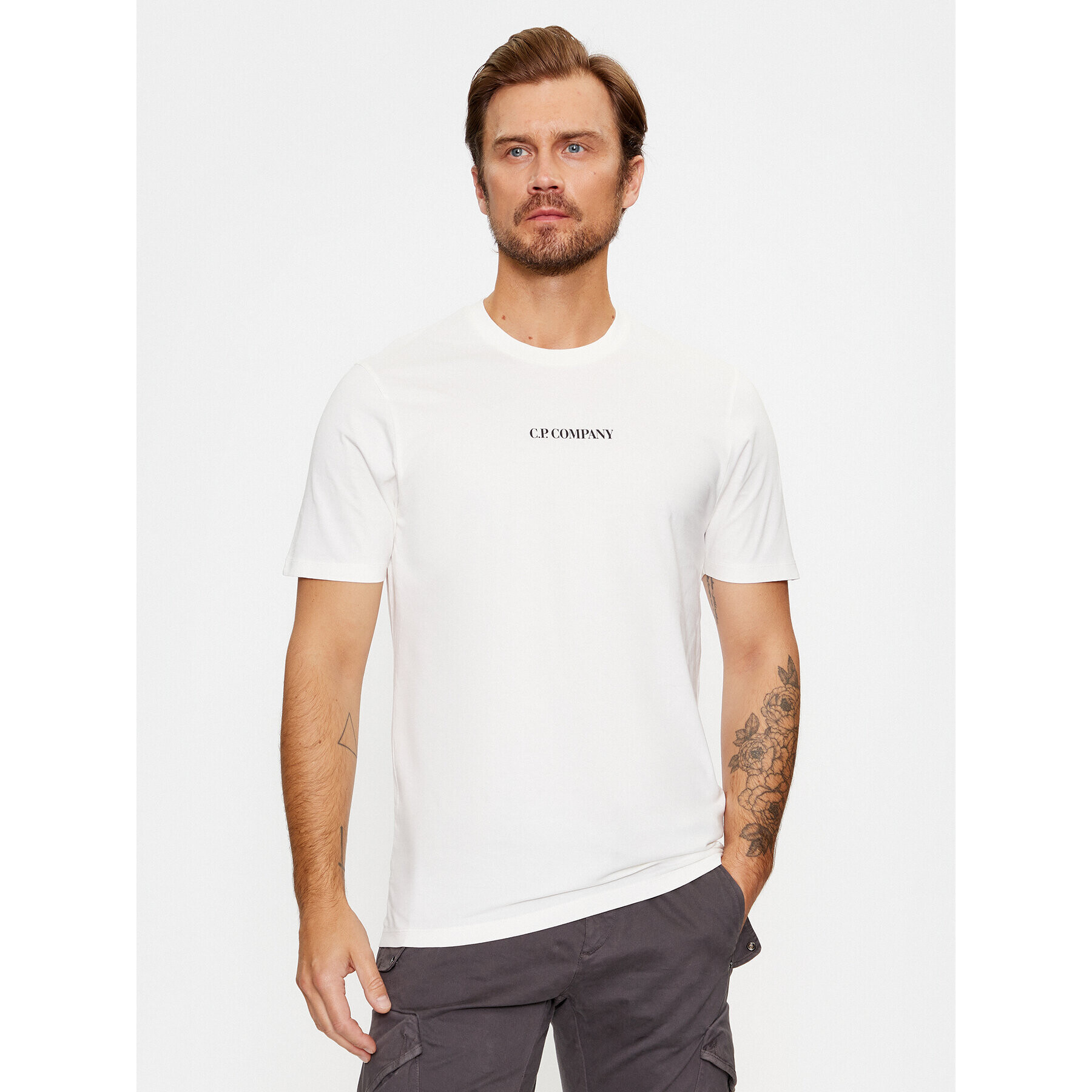 C.P. Company Тишърт 15CMTS243A006586W Бял Regular Fit - Pepit.bg
