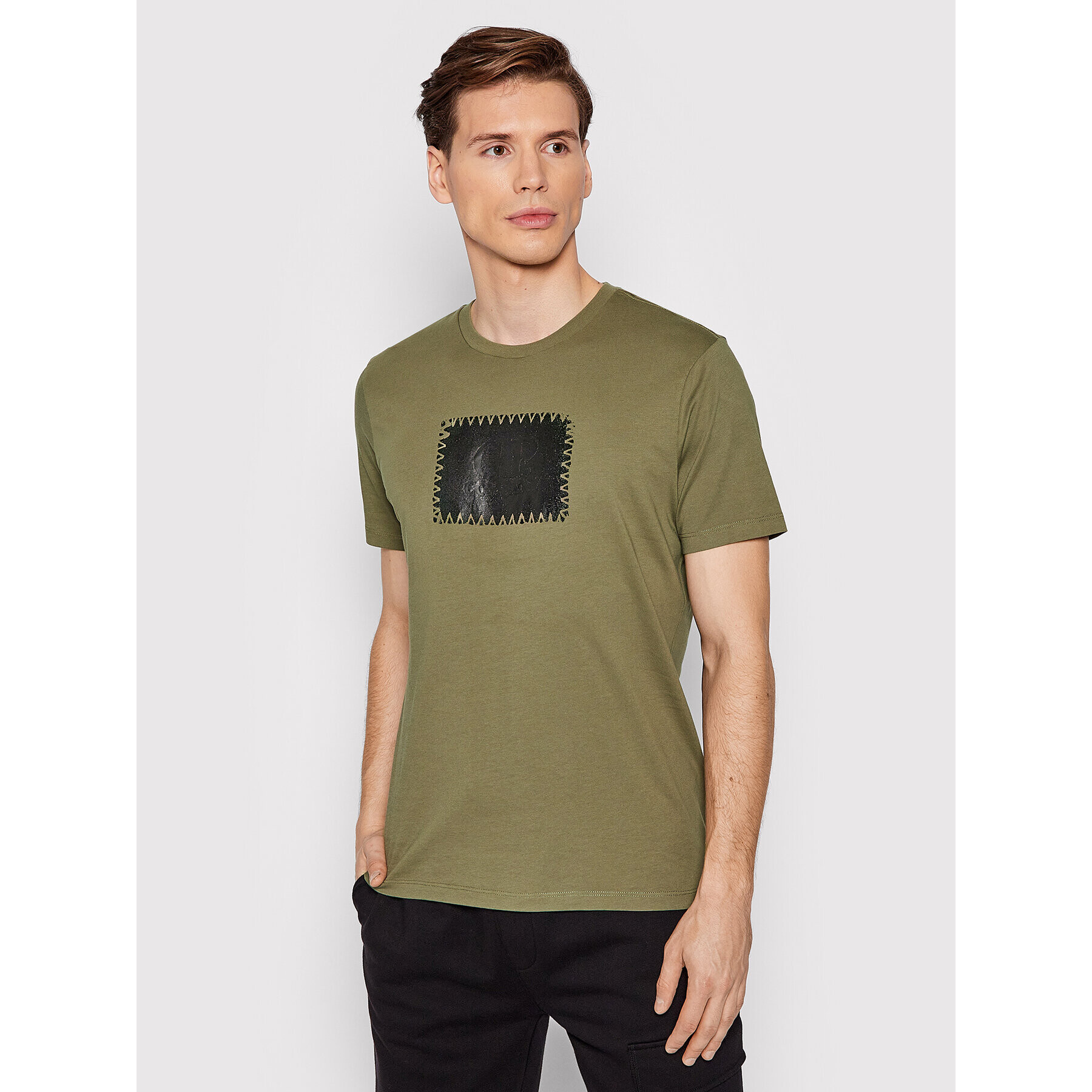 C.P. Company Тишърт Label Logo 11CMTS246A 005100W Зелен Regular Fit - Pepit.bg