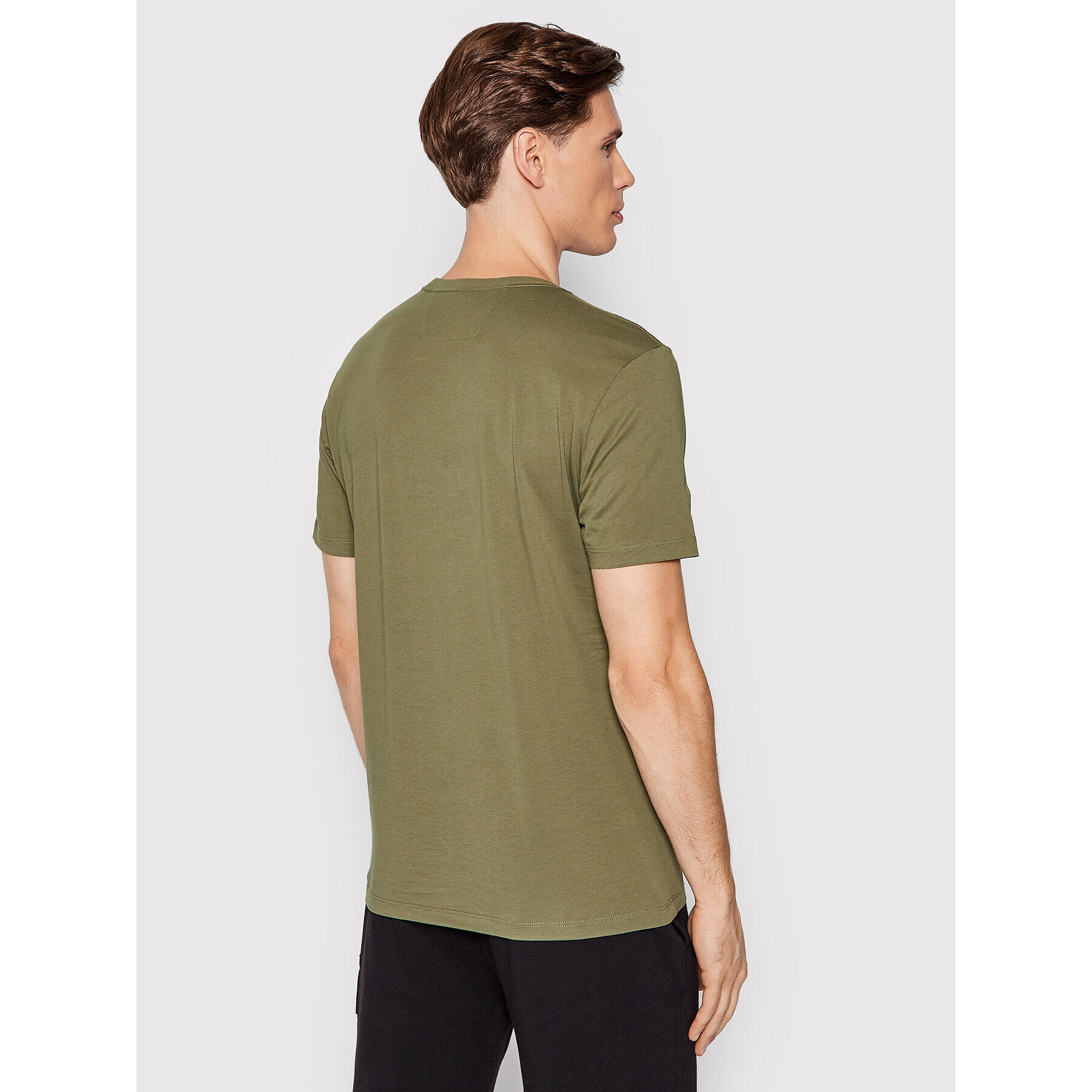 C.P. Company Тишърт Label Logo 11CMTS246A 005100W Зелен Regular Fit - Pepit.bg