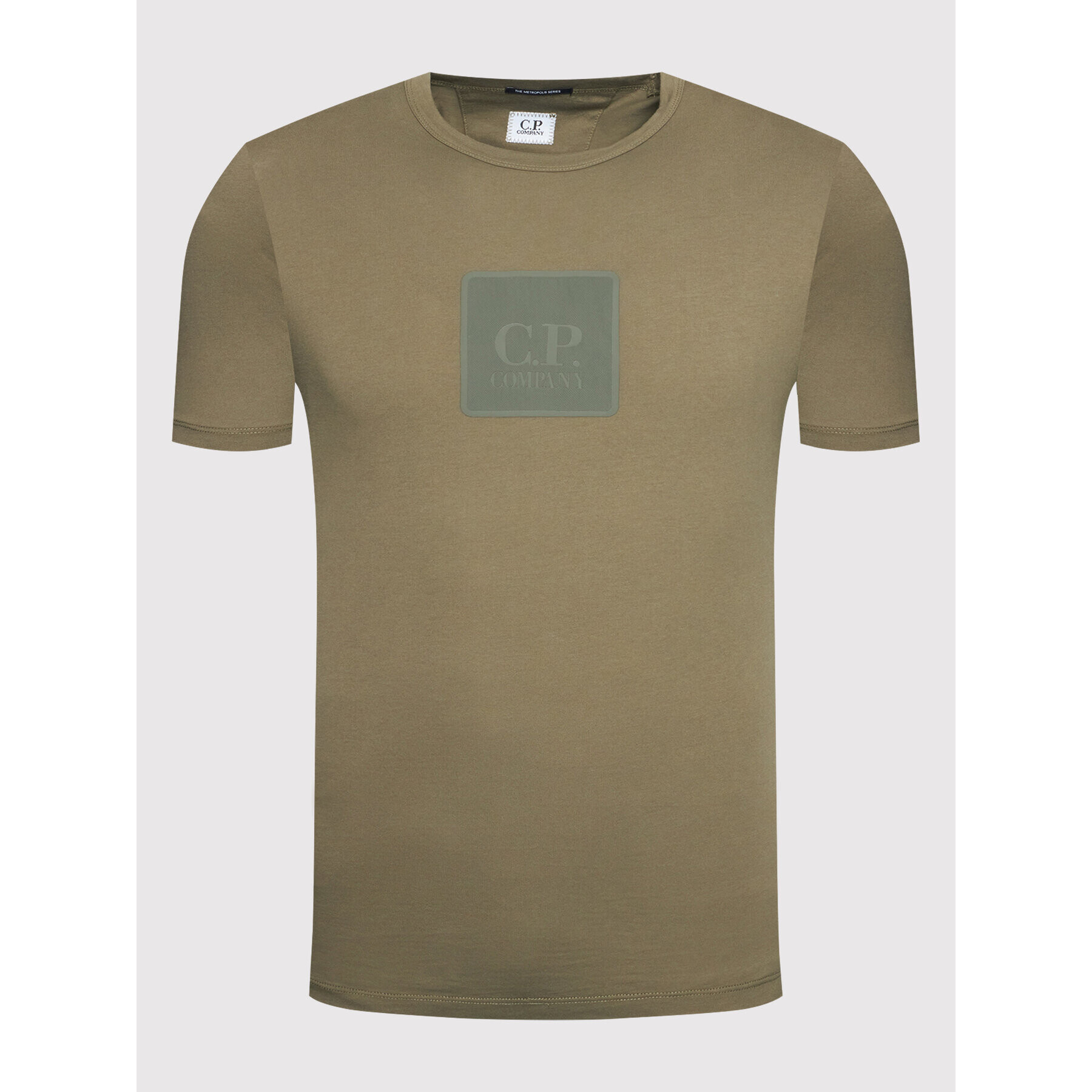 C.P. Company Тишърт Logo 11CMTS044A 005100W Зелен Regular Fit - Pepit.bg