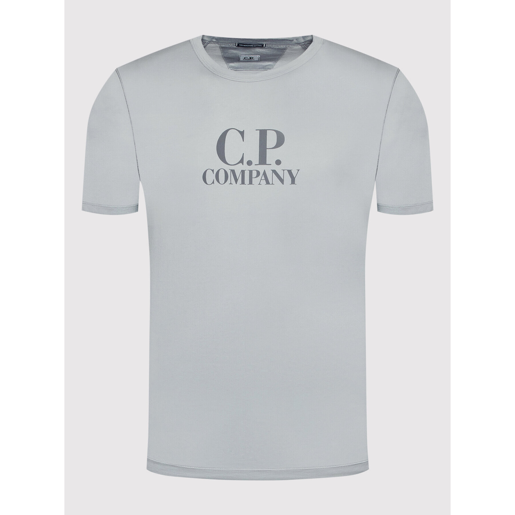C.P. Company Тишърт Mercerized Logo 12CMTS040A 006130G Сив Regular Fit - Pepit.bg