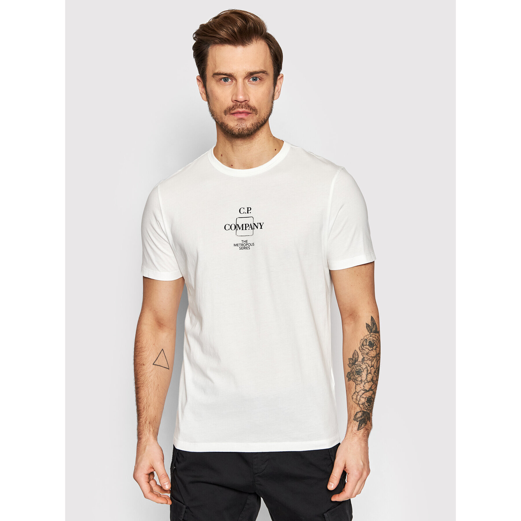 C.P. Company Тишърт Metropolis Series 12CMTS120A 005100W Бял Regular Fit - Pepit.bg
