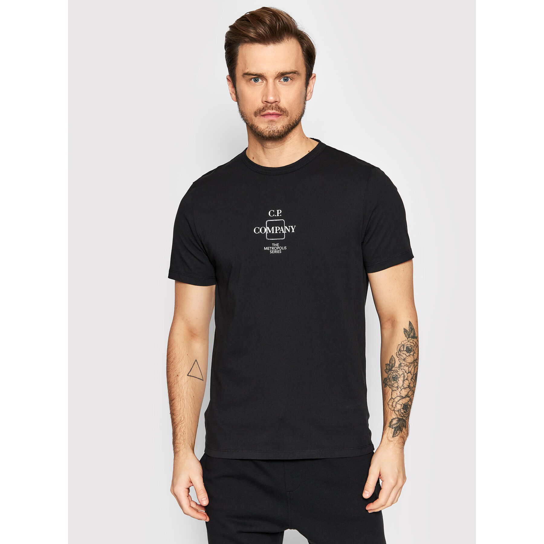 C.P. Company Тишърт Metropolis Series 12CMTS120A 005100W Черен Regular Fit - Pepit.bg