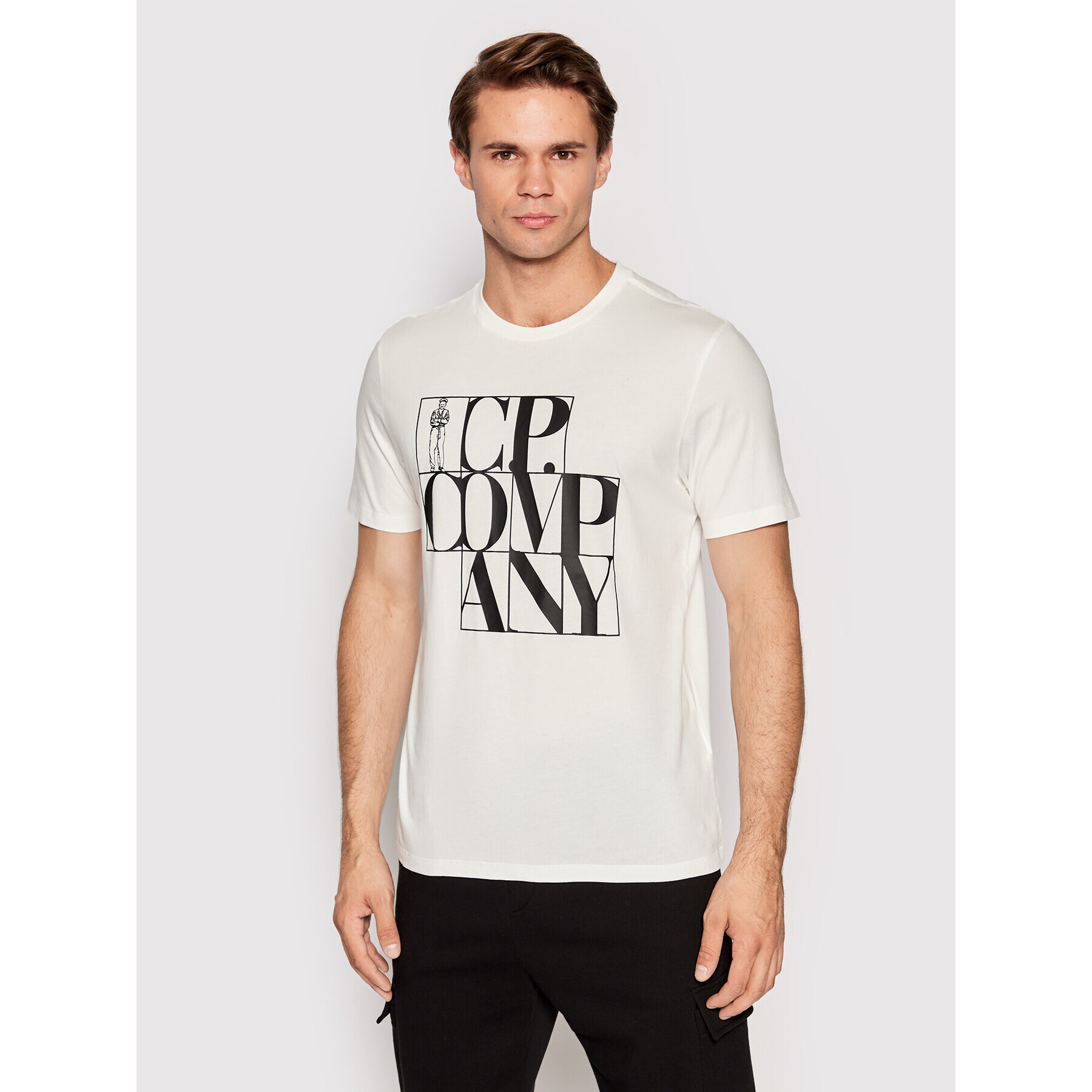 C.P. Company Тишърт Sailor 12CMTS049A 005100W Бял Regular Fit - Pepit.bg