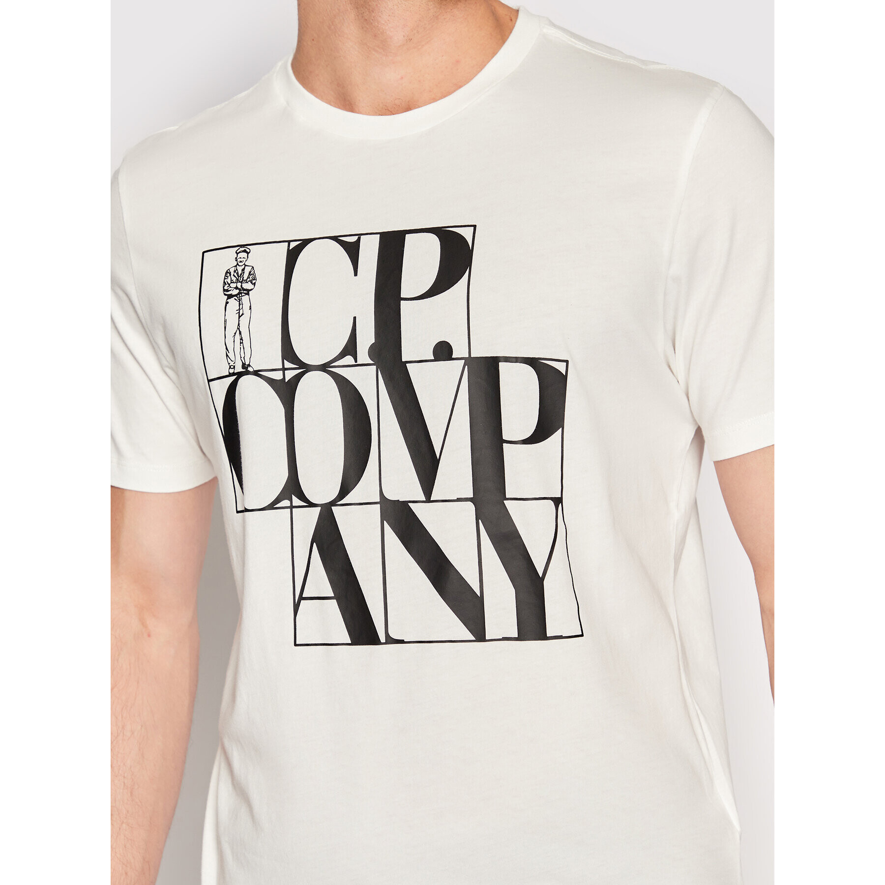 C.P. Company Тишърт Sailor 12CMTS049A 005100W Бял Regular Fit - Pepit.bg