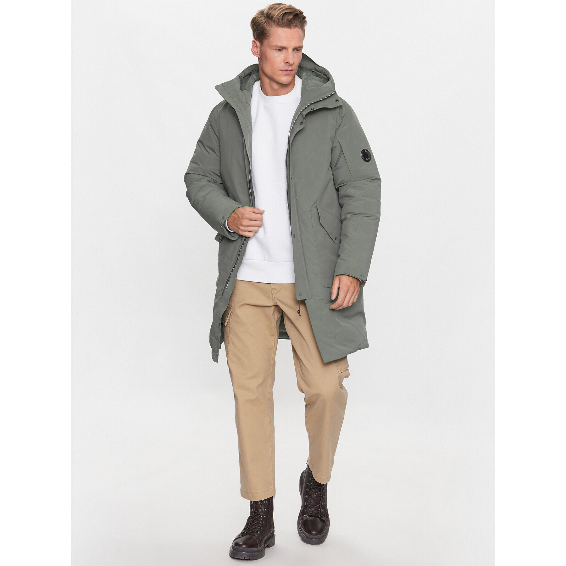C.P. Company Зимно яке Micro-M 13CMOW167 A006355A Зелен Regular Fit - Pepit.bg