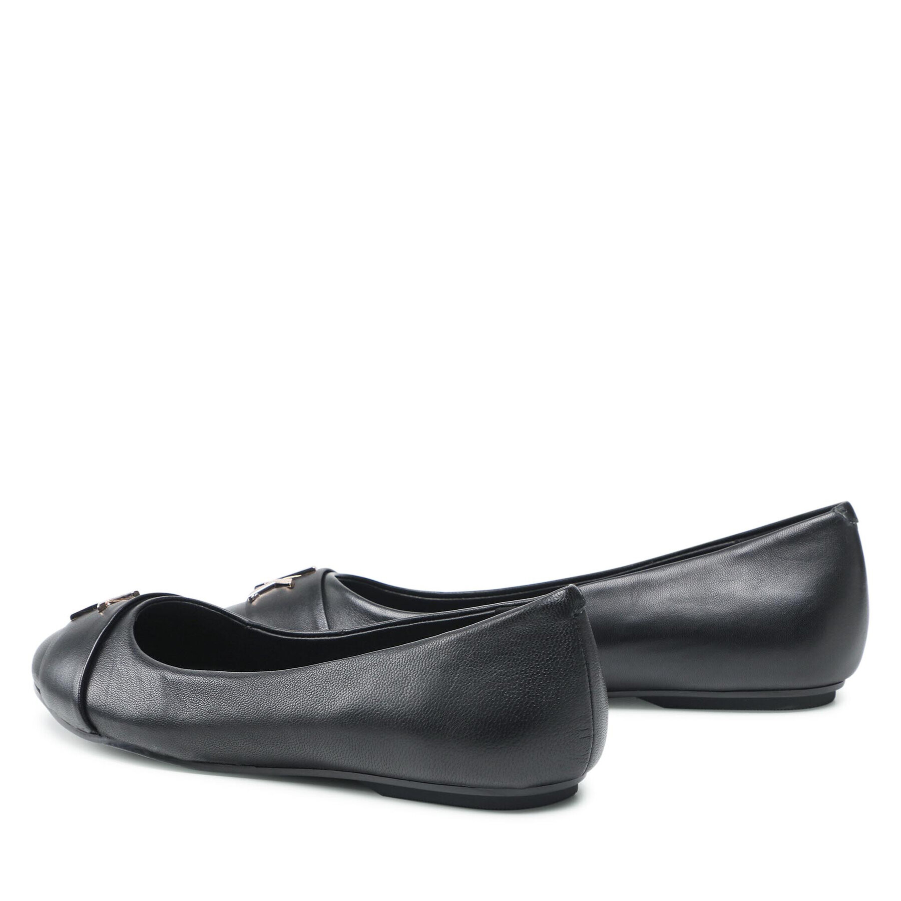 Calvin Klein Балеринки Round Ballerina W/Hdw HW0HW00626 Черен - Pepit.bg