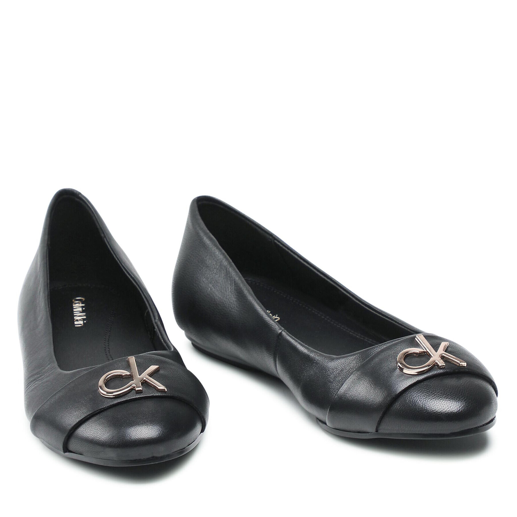 Calvin Klein Балеринки Round Ballerina W/Hdw HW0HW00626 Черен - Pepit.bg