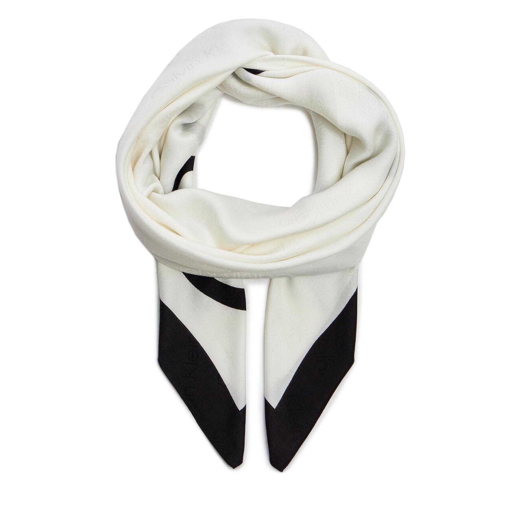 Calvin Klein Бандана Aop Logo Jaquard Scarf 130X130 K60K611125 Екрю - Pepit.bg