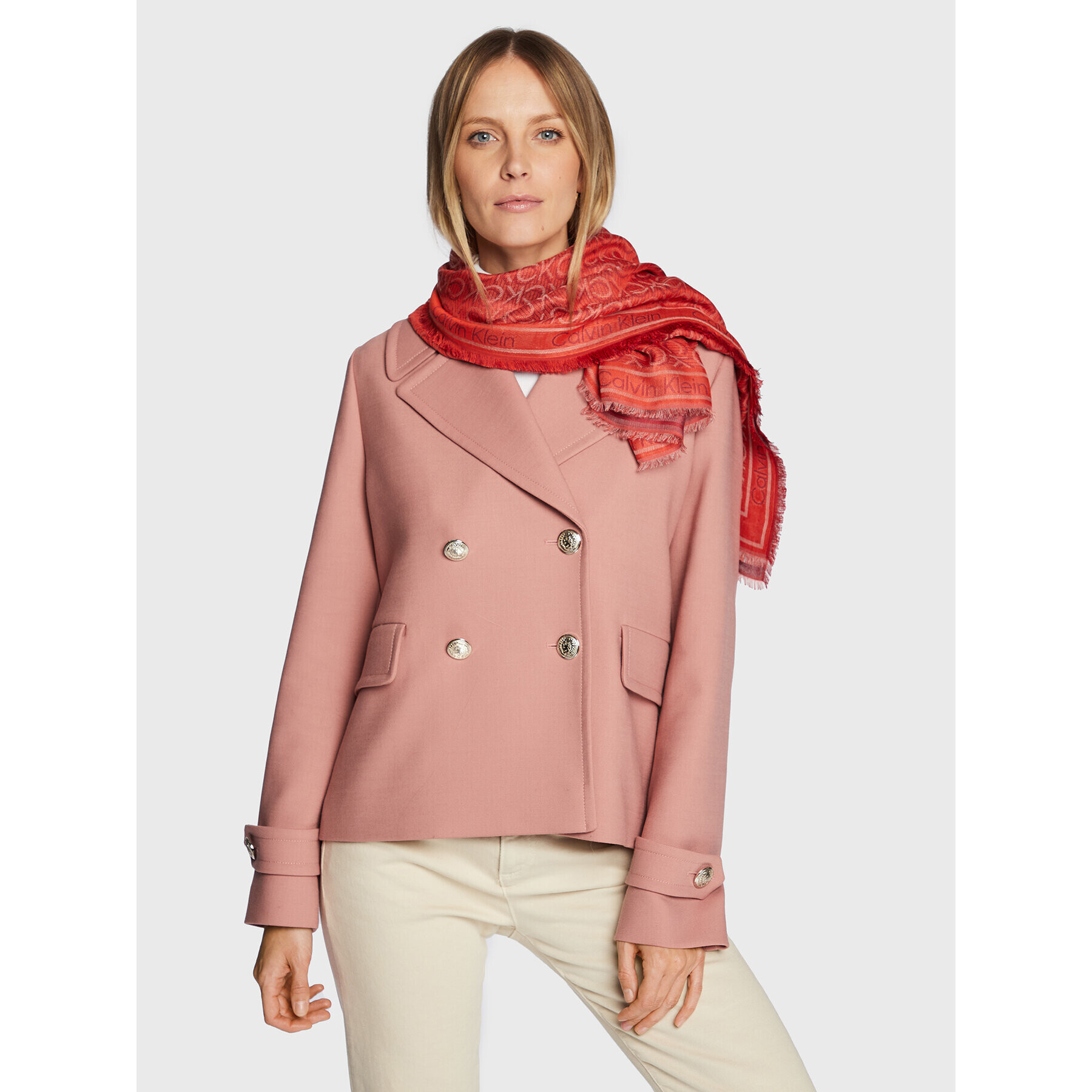 Calvin Klein Бандана Monogram K60K608779 Червен - Pepit.bg