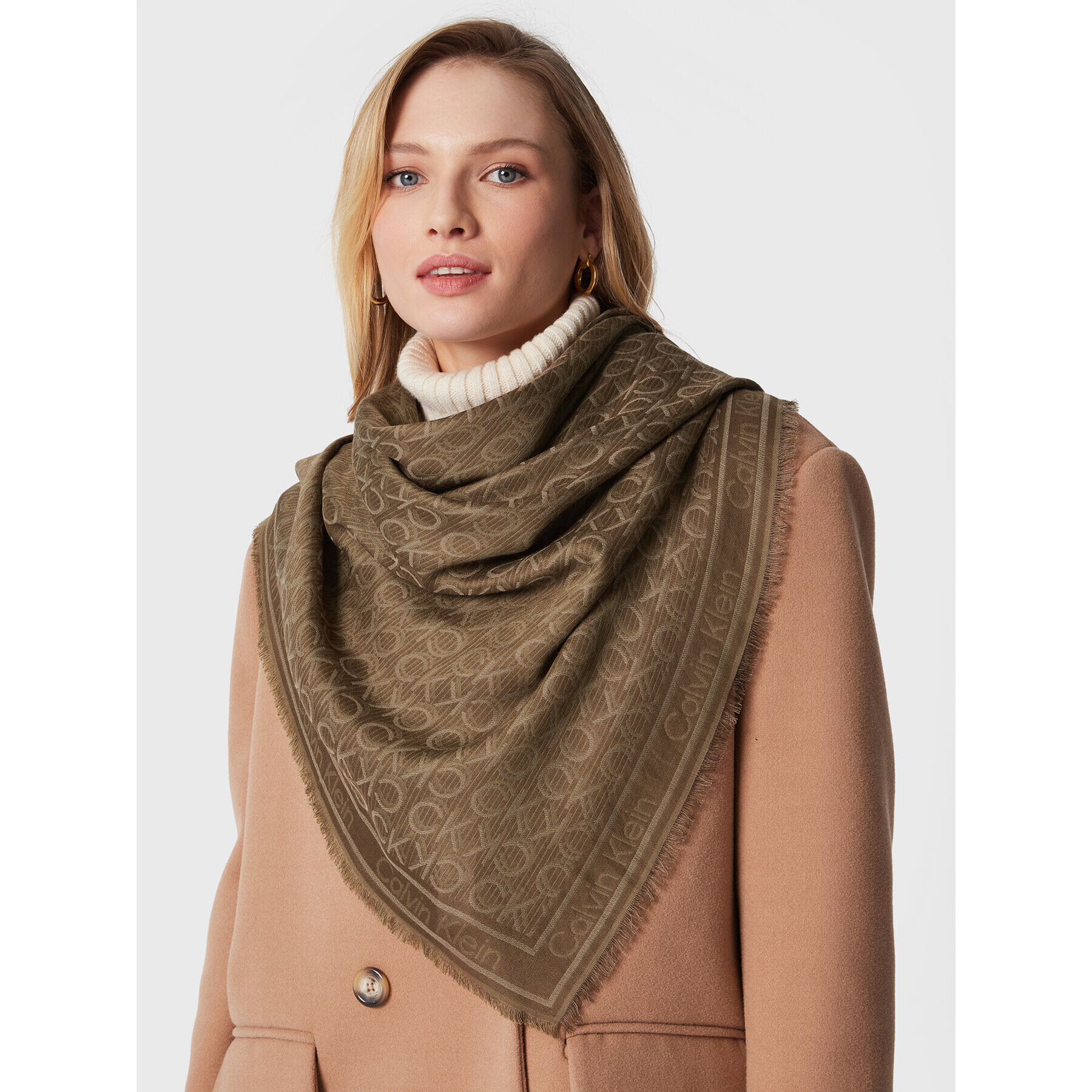 Calvin Klein Бандана Monogram K60K608779 Зелен - Pepit.bg