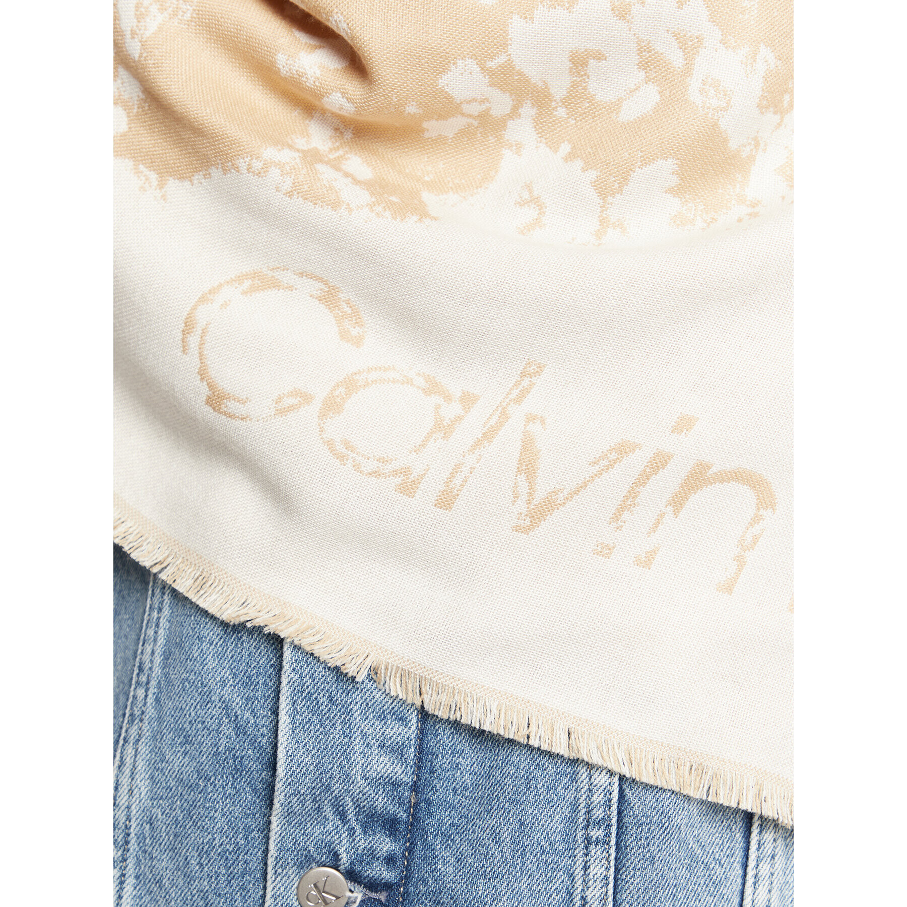 Calvin Klein Бандана Seasonal Logo K60K609934 Бежов - Pepit.bg