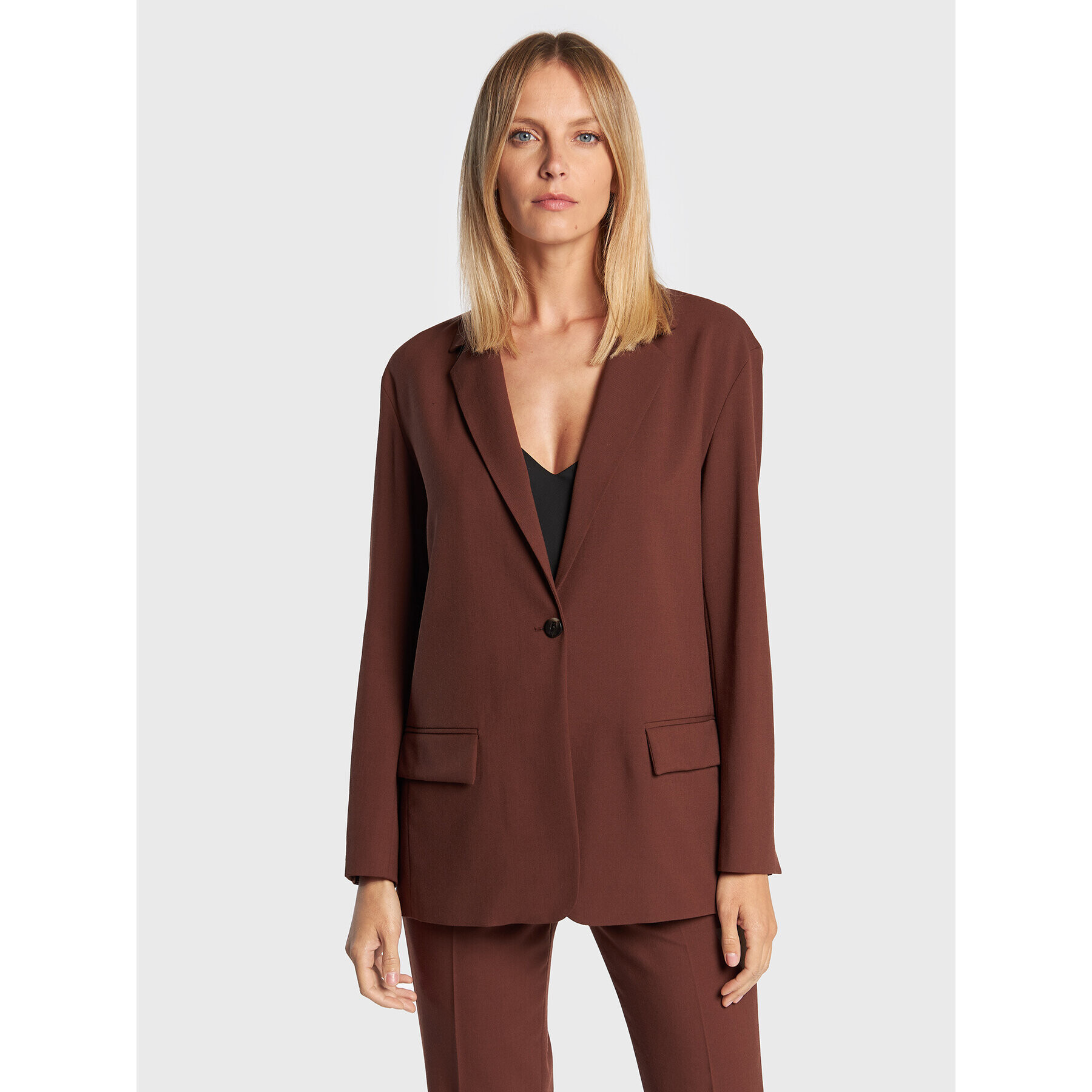 Calvin Klein Блейзър K20K203644 Кафяв Regular Fit - Pepit.bg