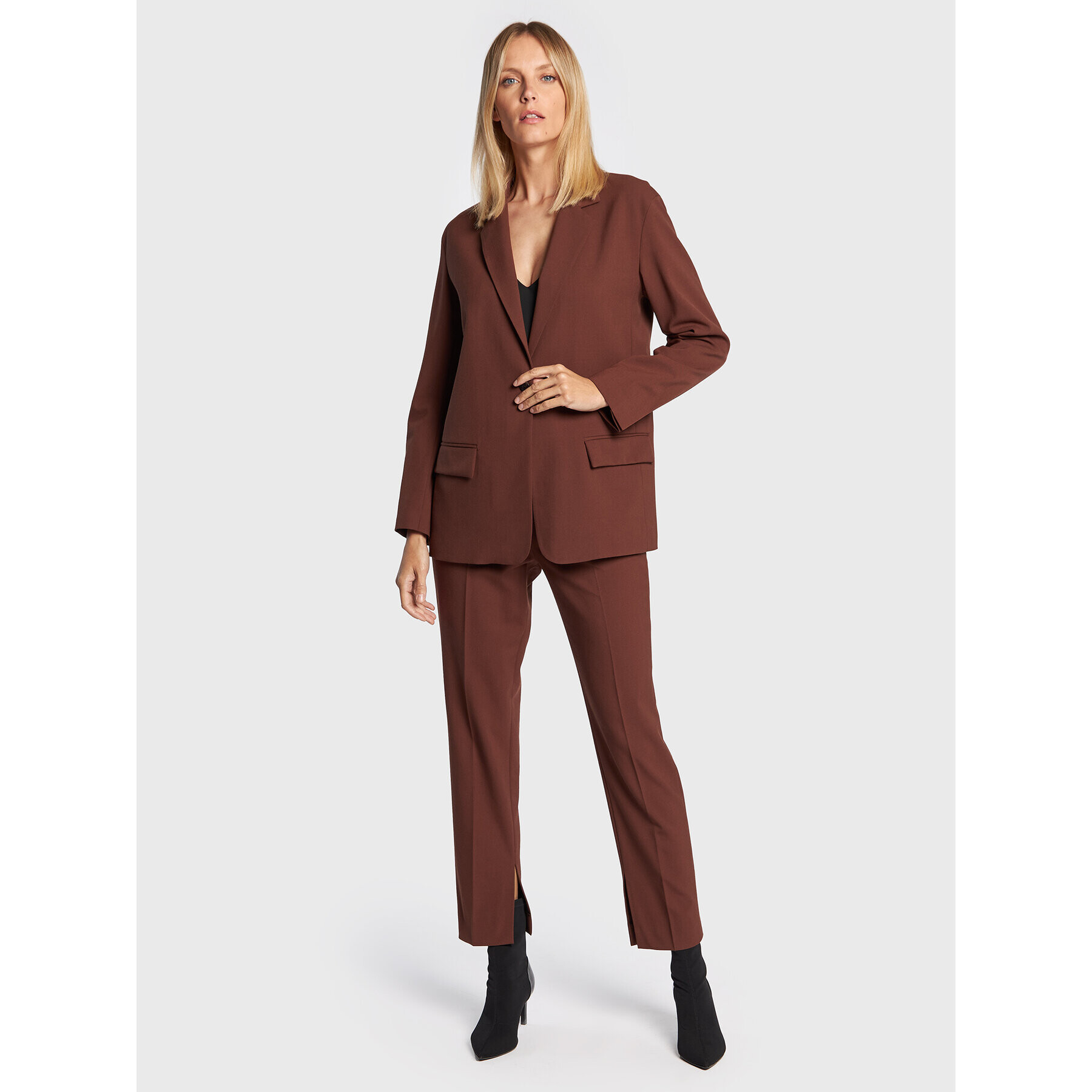 Calvin Klein Блейзър K20K203644 Кафяв Regular Fit - Pepit.bg