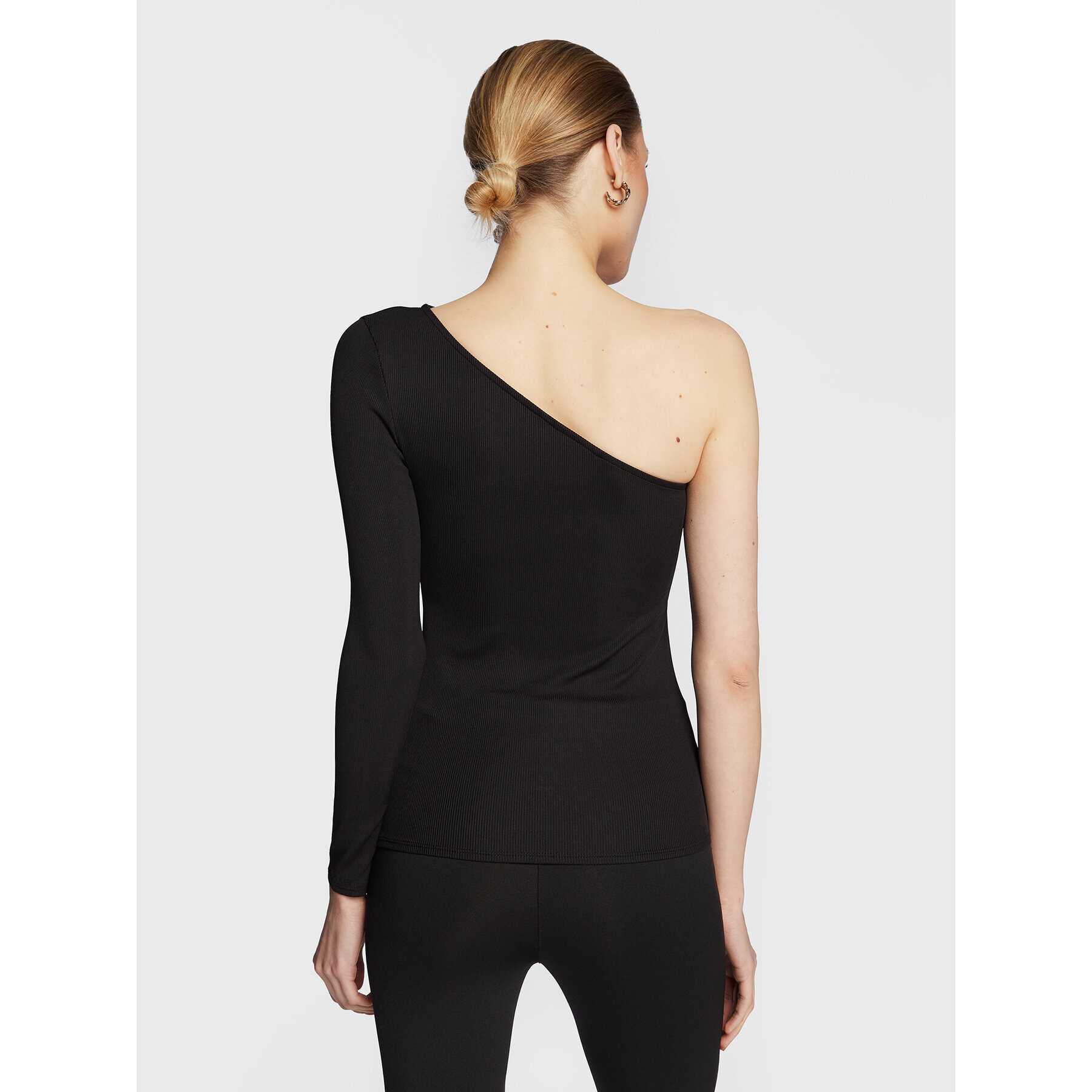 Calvin Klein Блуза Q-Nova One Shoulder K20K205044 Черен Slim Fit - Pepit.bg