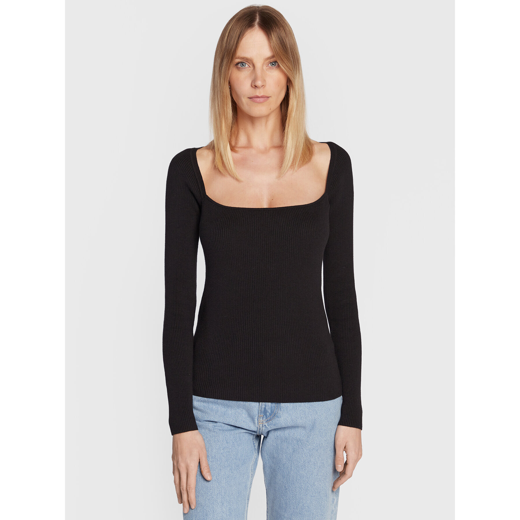 Calvin Klein Блуза Square K20K205096 Черен Slim Fit - Pepit.bg