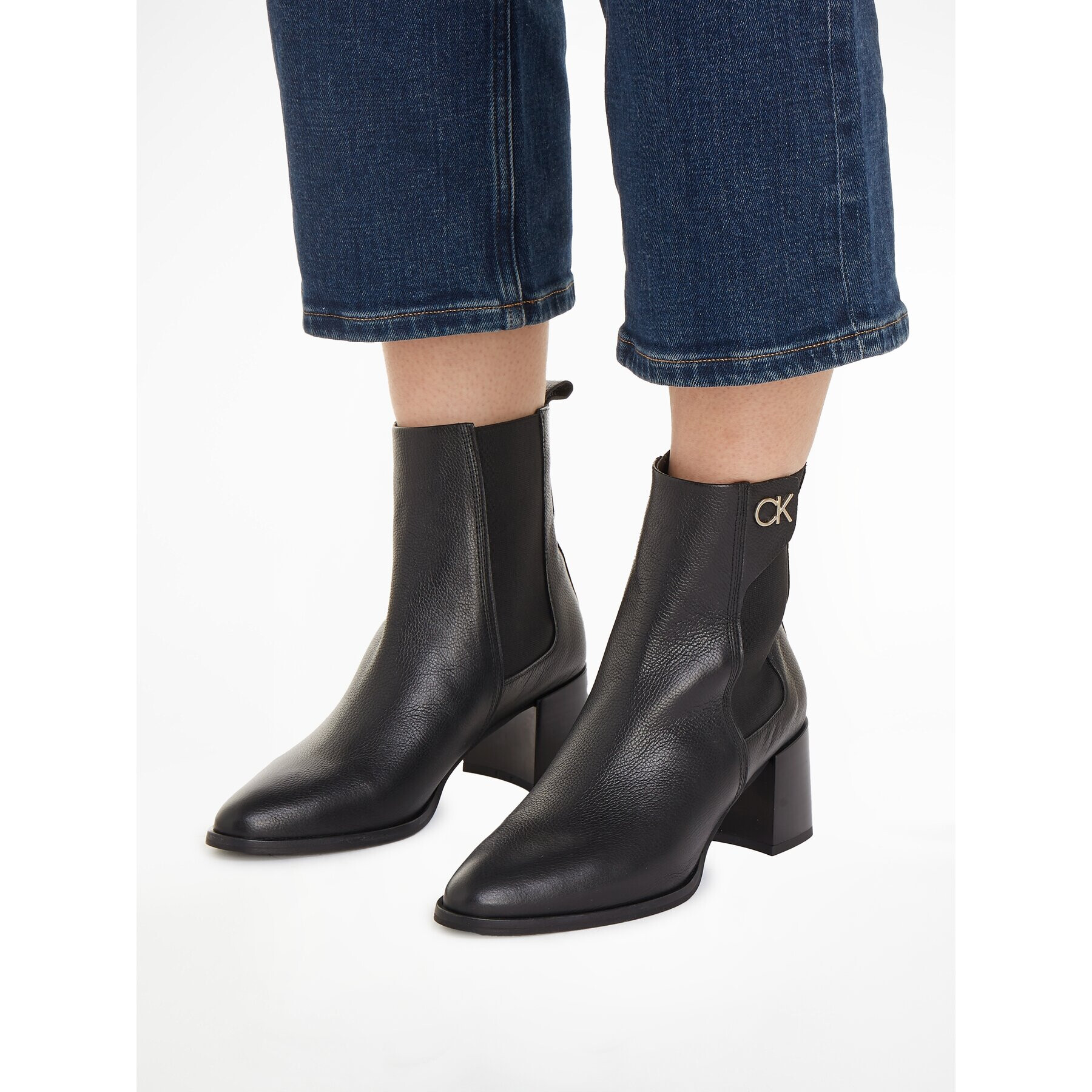 Calvin Klein Боти Almond Chelsea Boot W/Hw 55 HW0HW01814 Черен - Pepit.bg