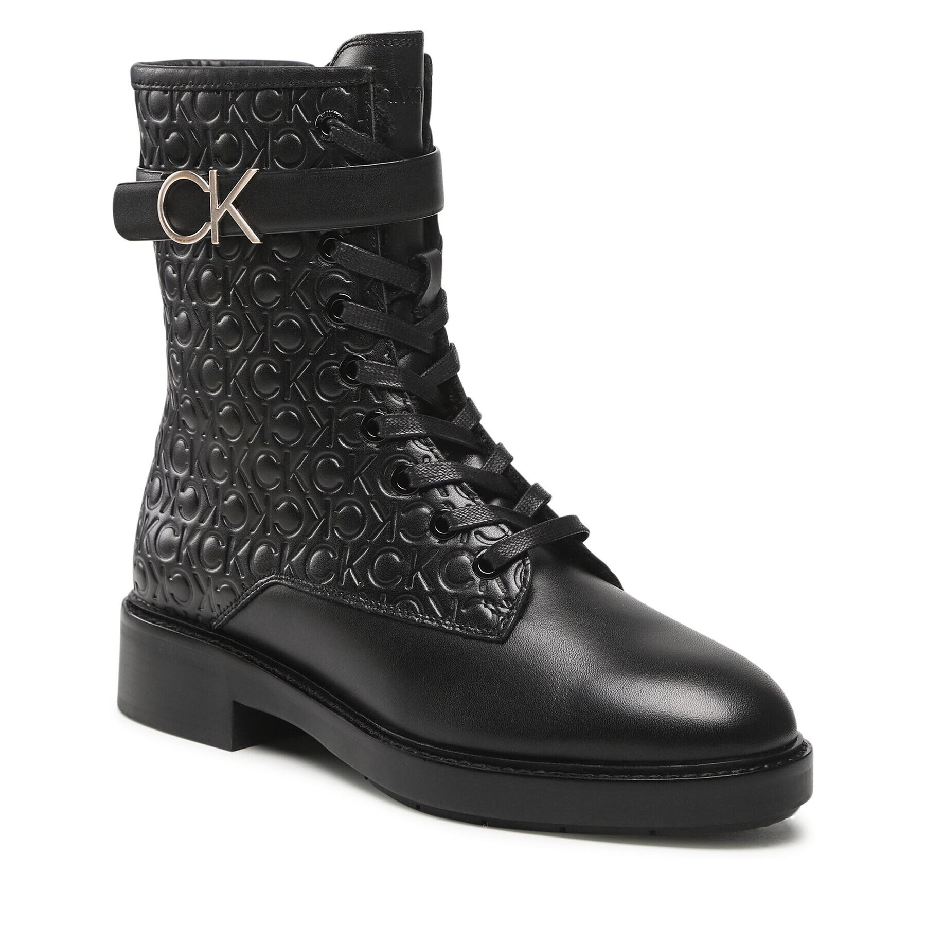 Calvin Klein Боти Combat Boot HW0HW01525 Черен - Pepit.bg