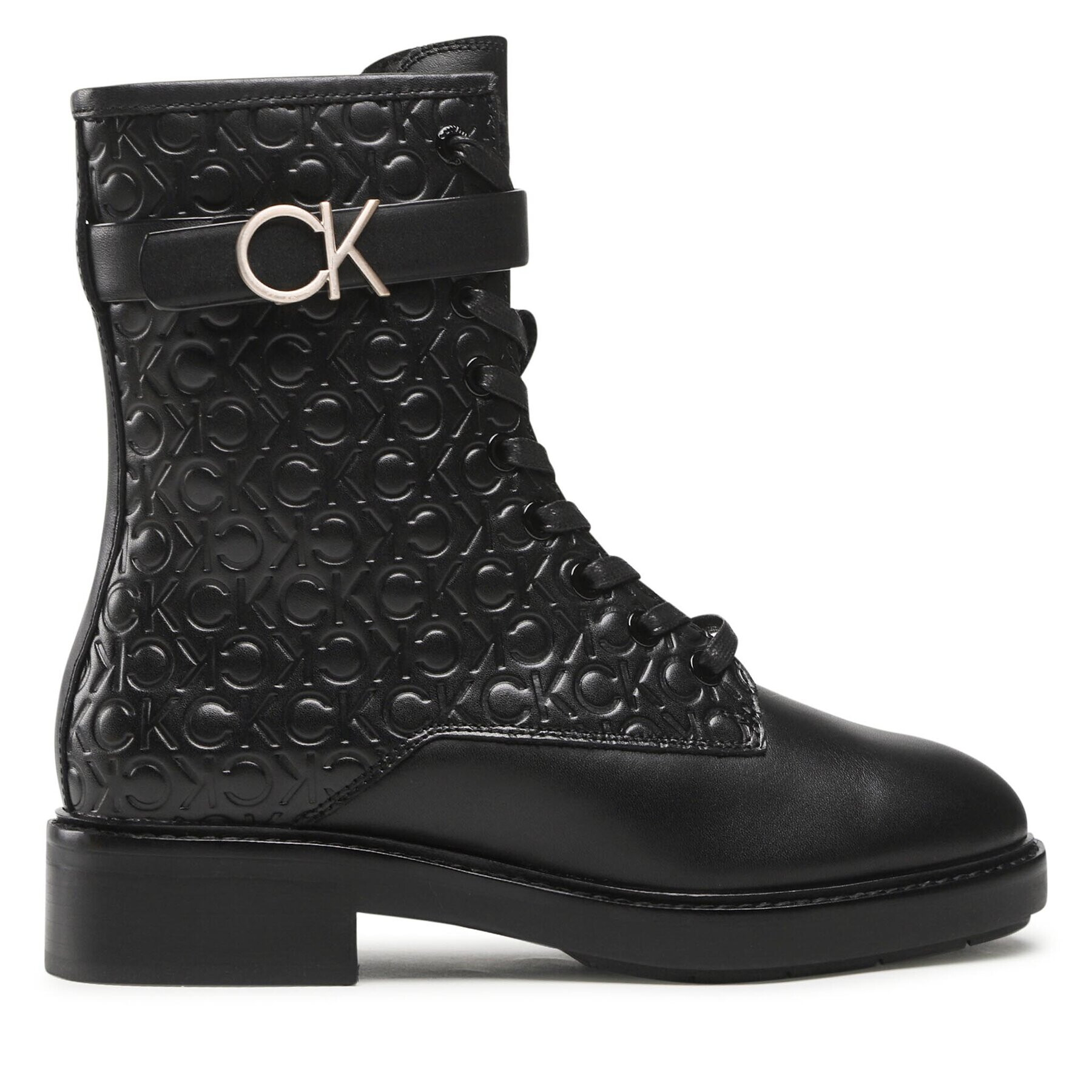 Calvin Klein Боти Combat Boot HW0HW01525 Черен - Pepit.bg