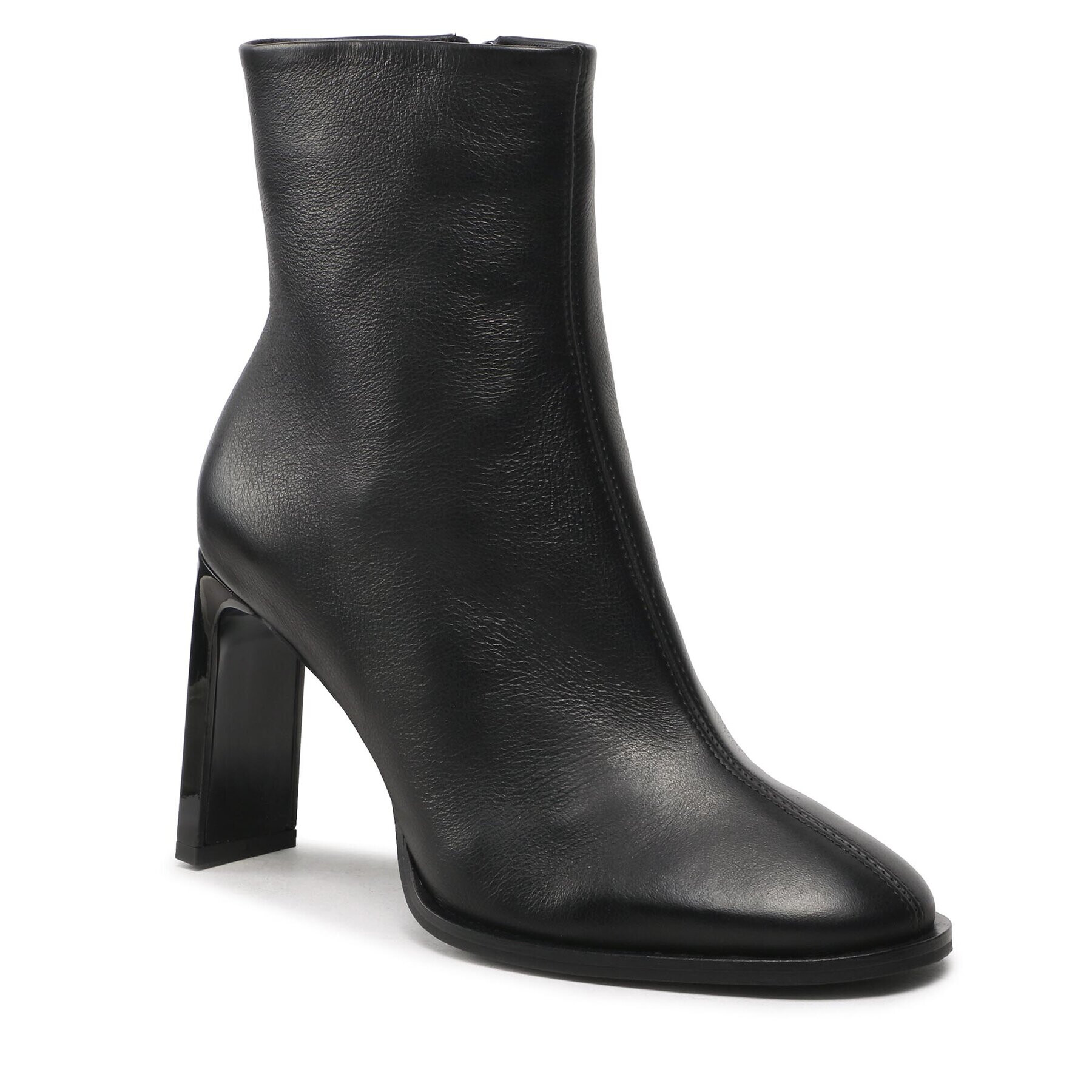 Calvin Klein Боти Curved Stil Ankle Boot 80 HW0HW01240 Черен - Pepit.bg