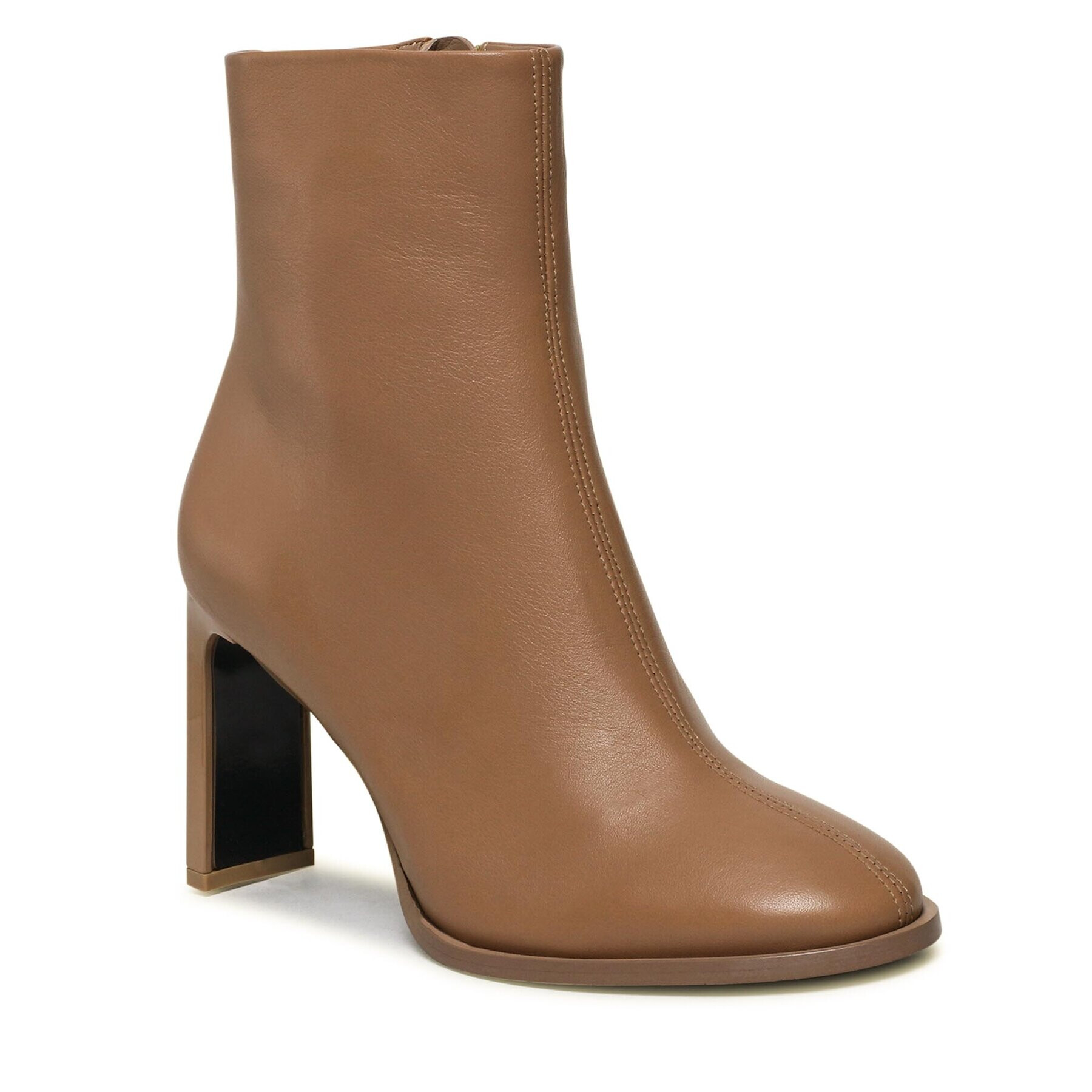 Calvin Klein Боти Curved Stil Ankle Boot 80 HW0HW01541 Бежов - Pepit.bg