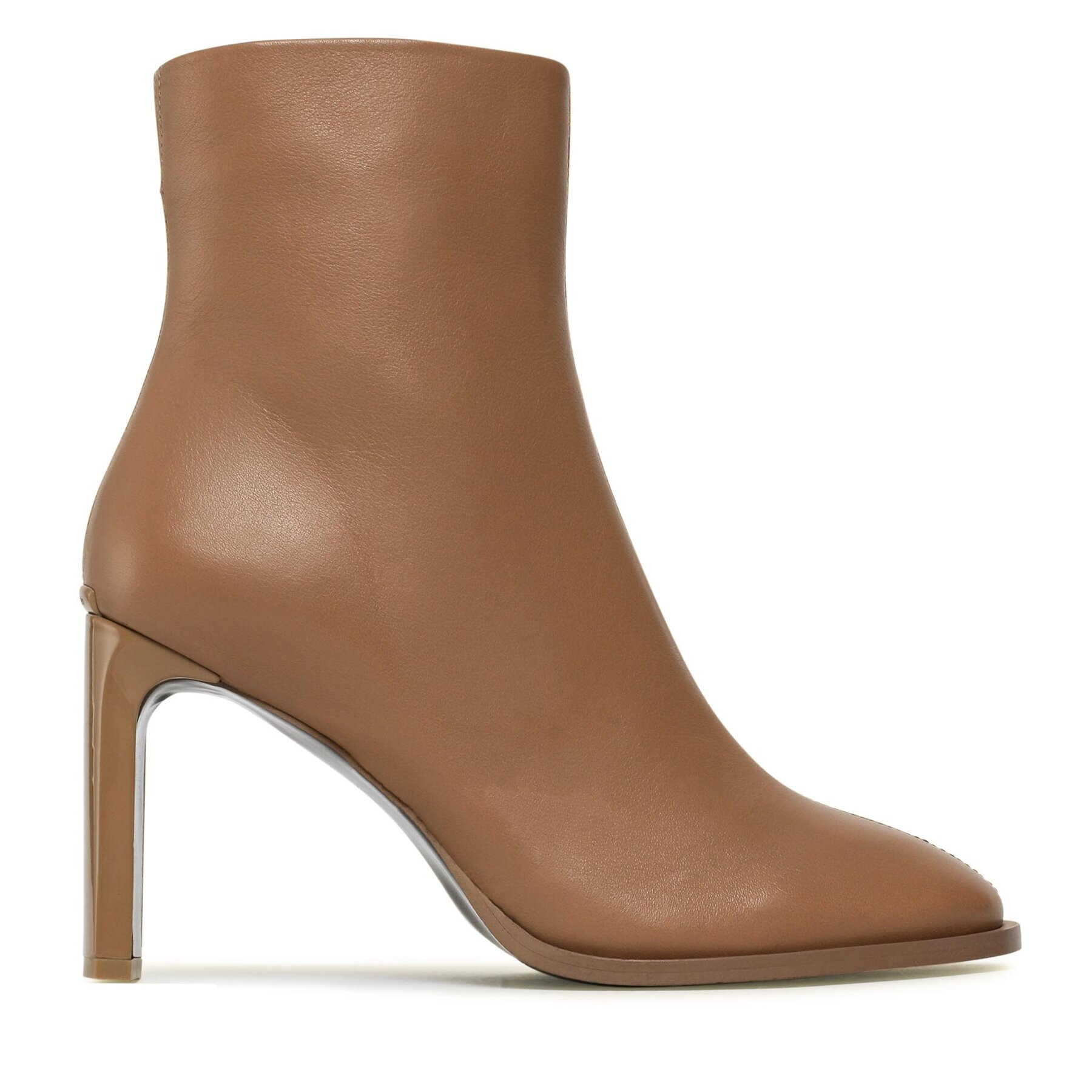 Calvin Klein Боти Curved Stil Ankle Boot 80 HW0HW01541 Бежов - Pepit.bg