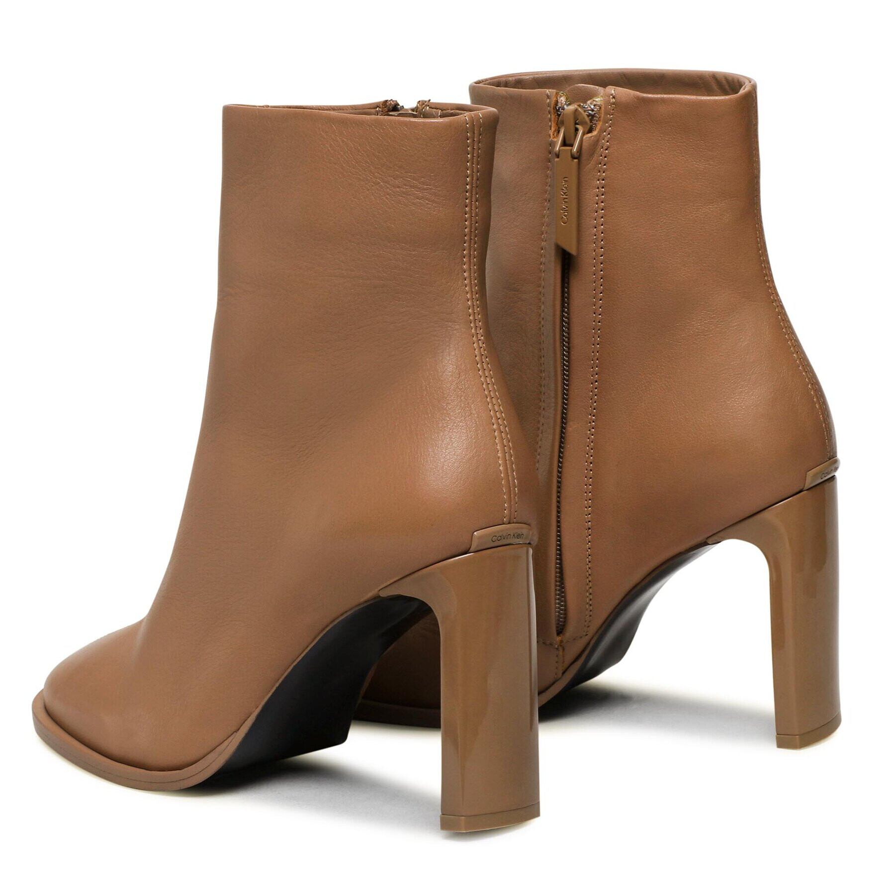 Calvin Klein Боти Curved Stil Ankle Boot 80 HW0HW01541 Бежов - Pepit.bg