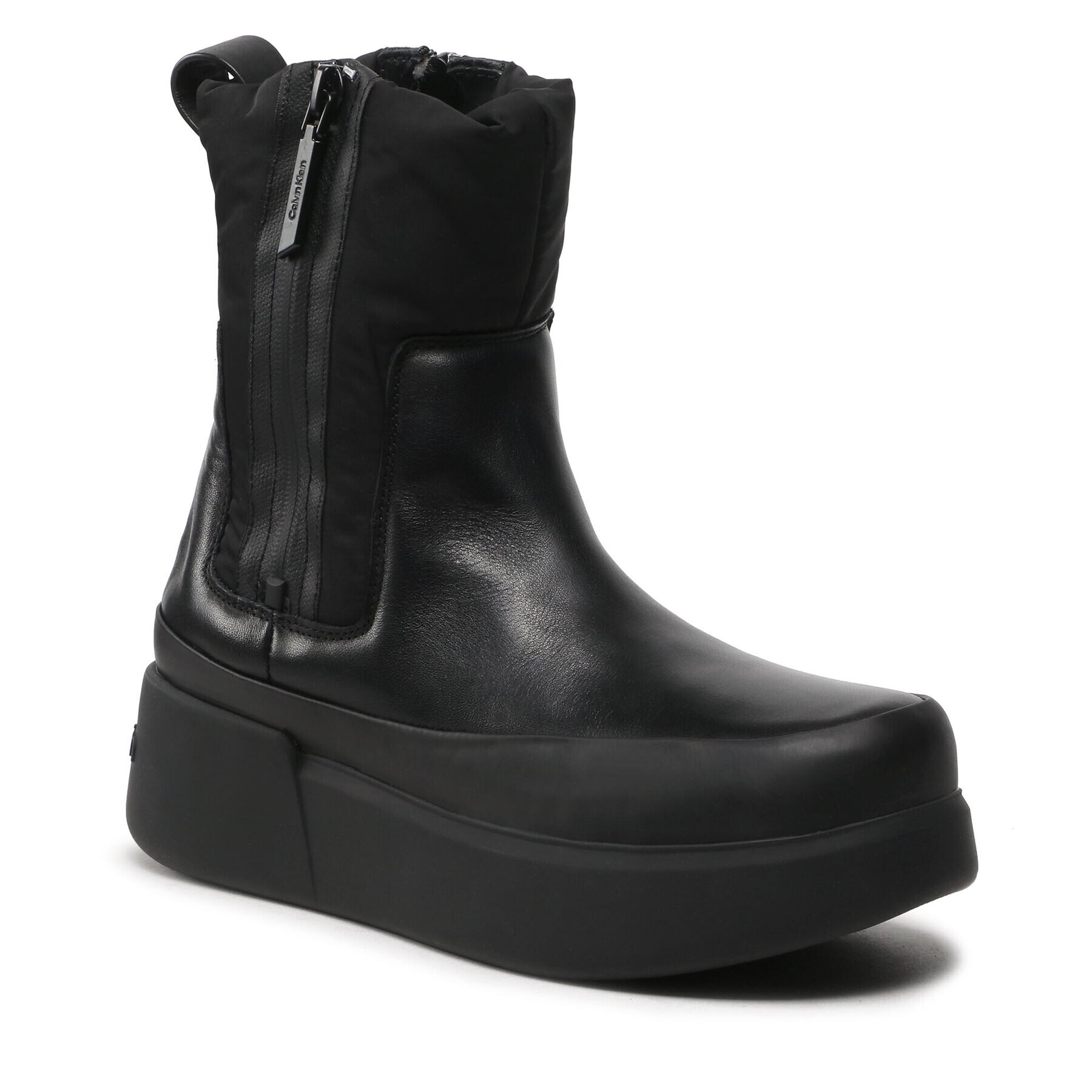 Calvin Klein Боти Padded Nylon Ankle Boot HW0HW01262 Черен - Pepit.bg