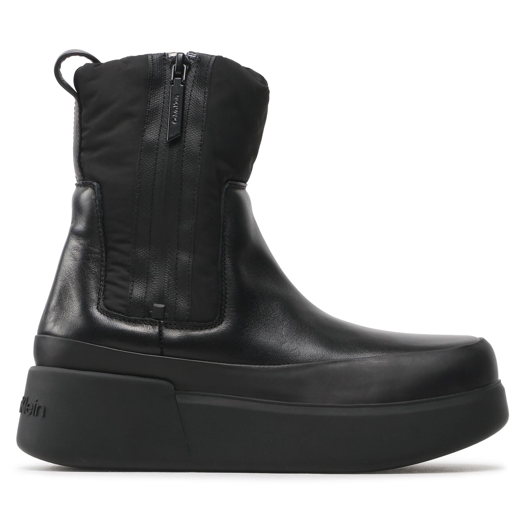 Calvin Klein Боти Padded Nylon Ankle Boot HW0HW01262 Черен - Pepit.bg