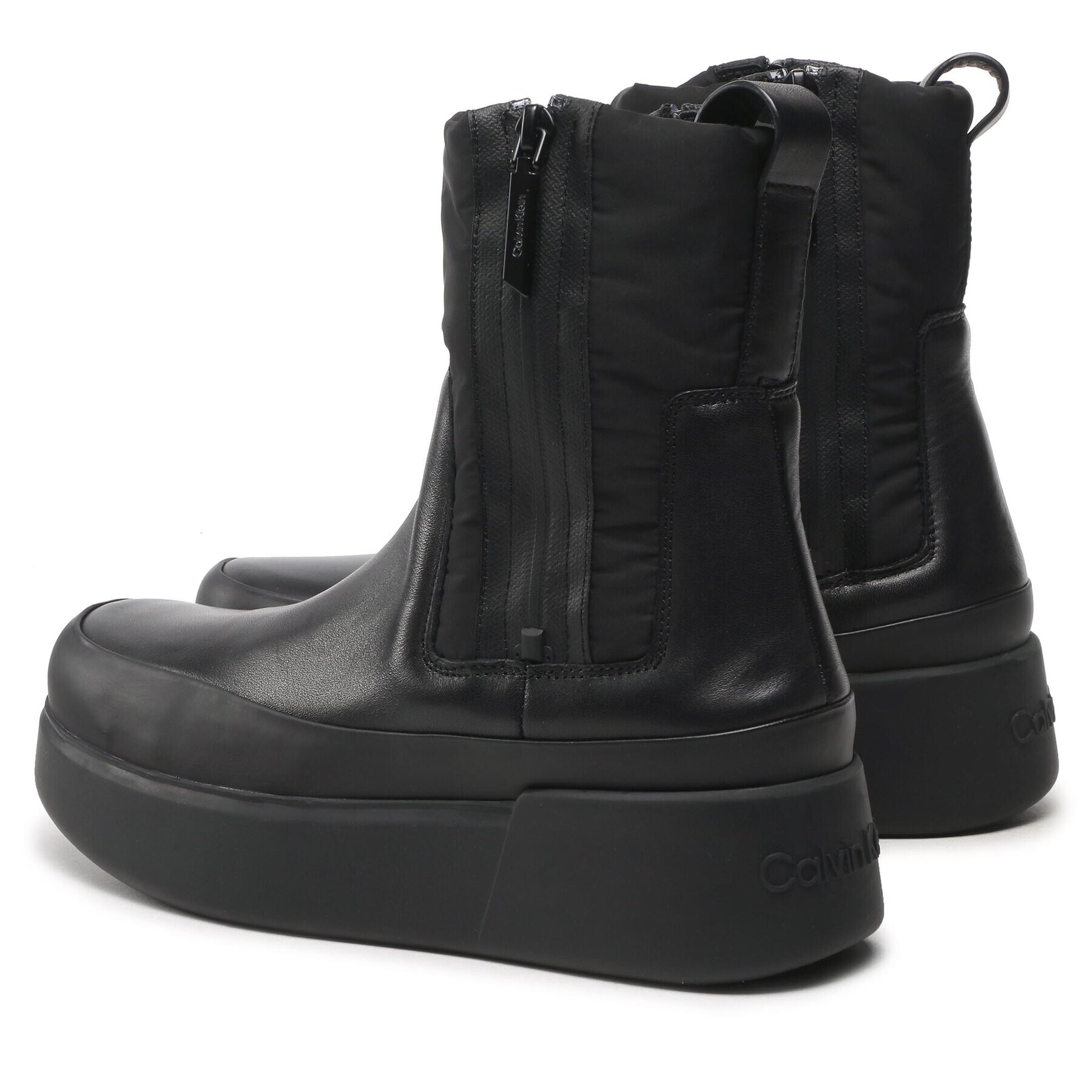 Calvin Klein Боти Padded Nylon Ankle Boot HW0HW01262 Черен - Pepit.bg