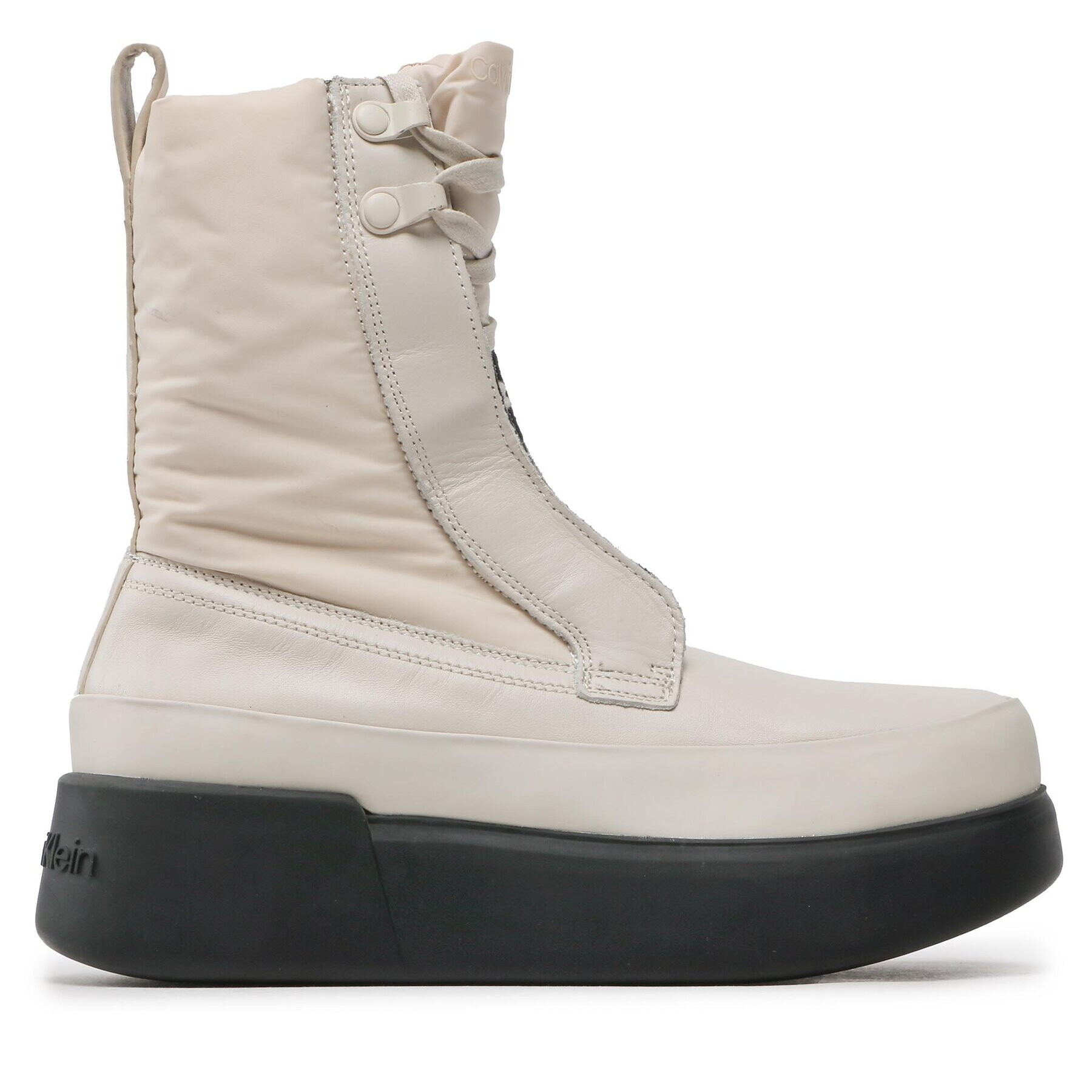 Calvin Klein Боти Padded Nylon Combat Boot HW0HW01263 Бежов - Pepit.bg