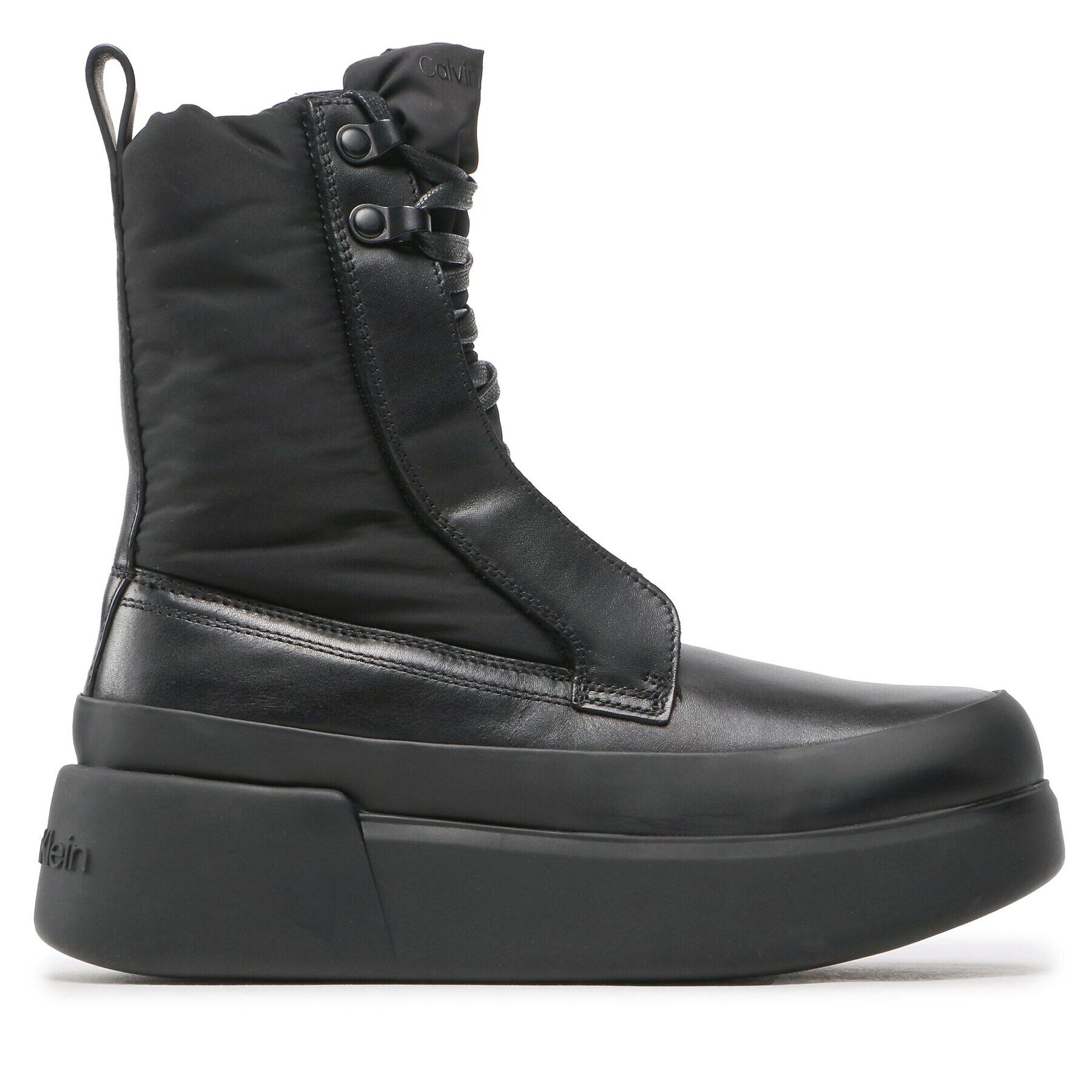 Calvin Klein Боти Padded Nylon Combat Boot HW0HW01263 Черен - Pepit.bg