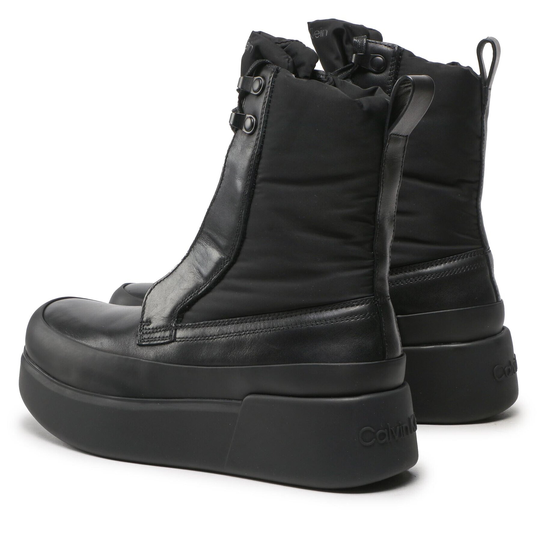 Calvin Klein Боти Padded Nylon Combat Boot HW0HW01263 Черен - Pepit.bg