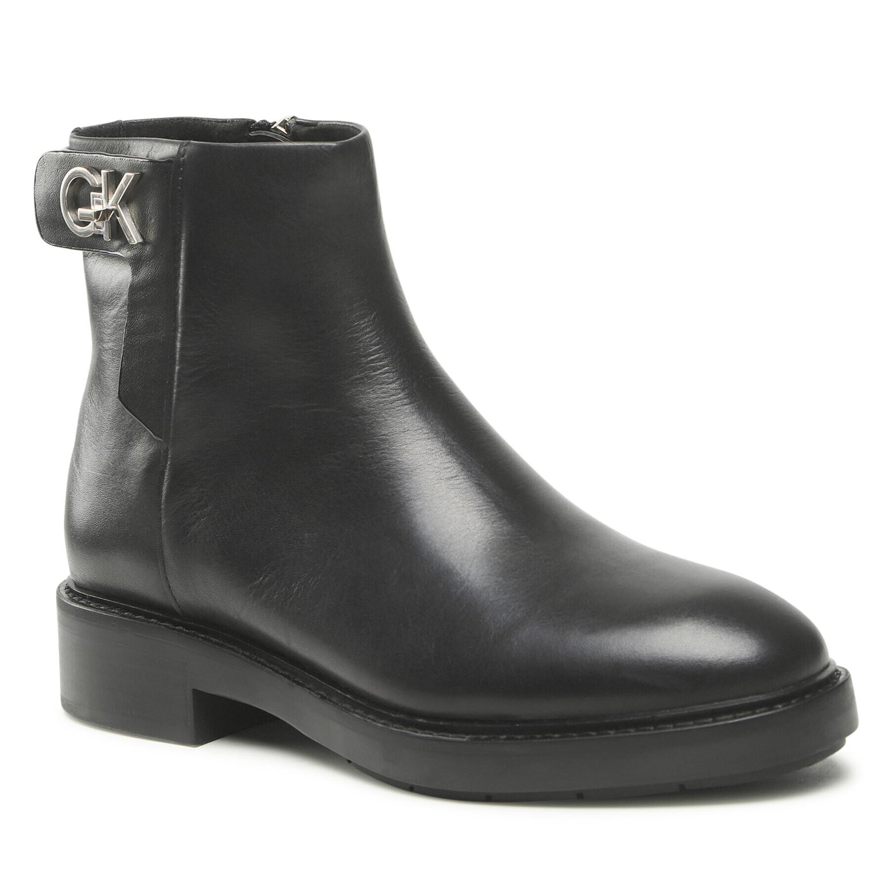 Calvin Klein Боти Rubber Sole Ankle Boot HW0HW01258 Черен - Pepit.bg